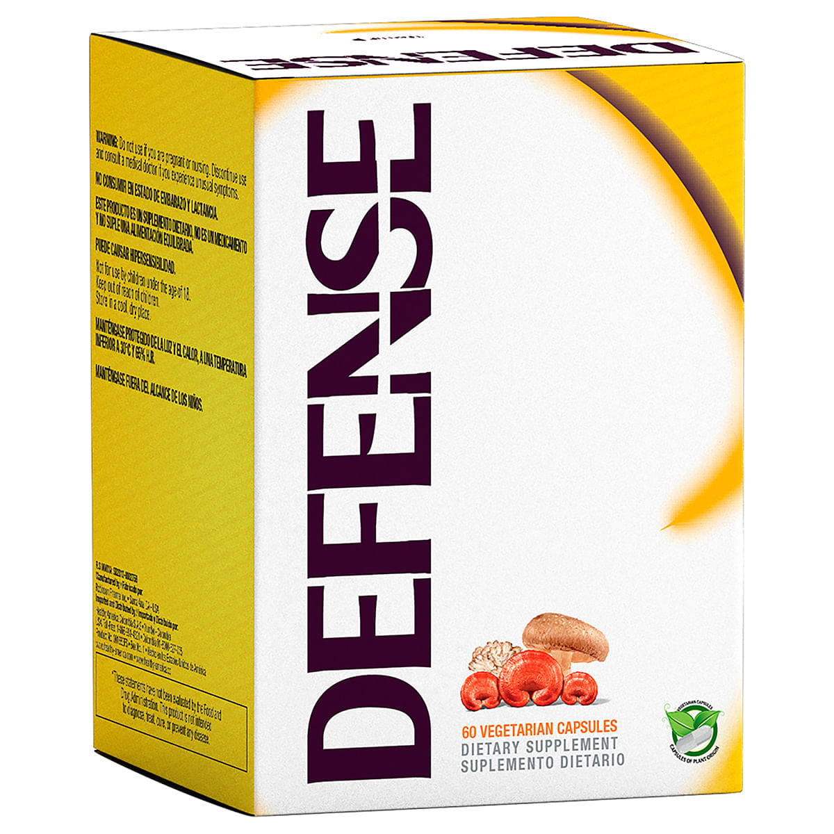 Suplemento Dietario Defense Caja X 60 Cápsulas Vegetarianas.