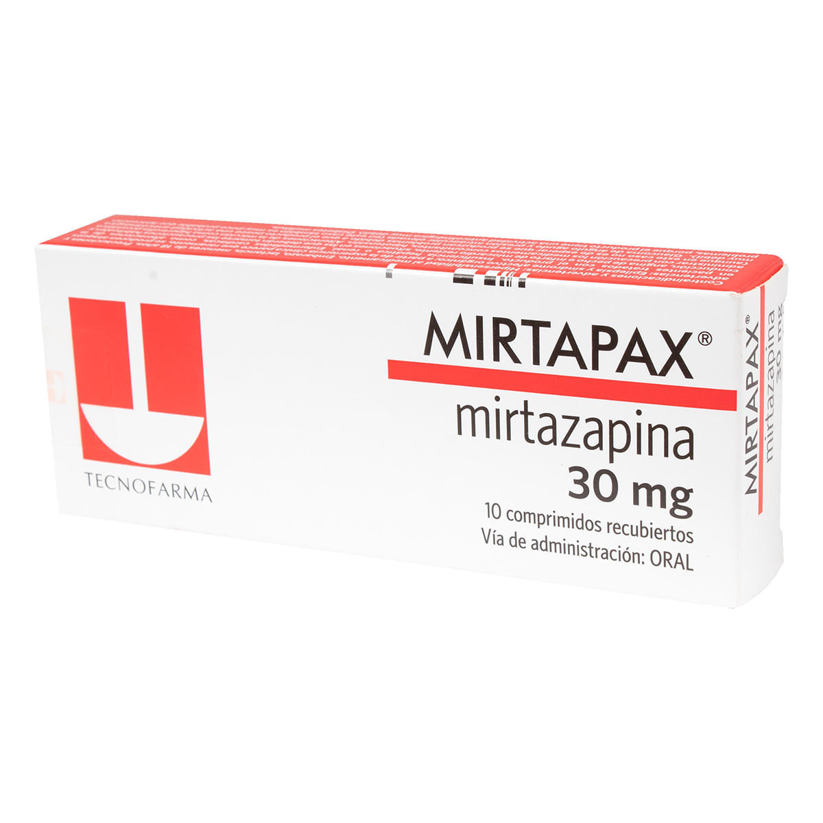 Mirtapax 30 Mg Tecnofarma Caja X 10 Comprimidos Recubiertos.