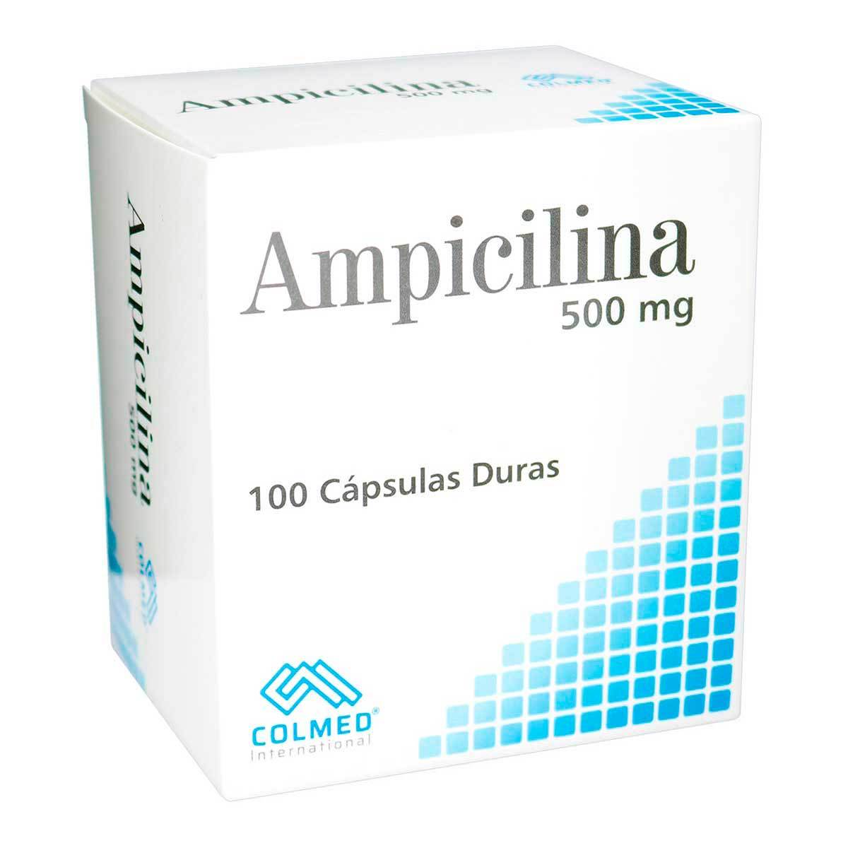 Ampicilina 500 Mg Colmed Caja X 100 Cápsulas Duras