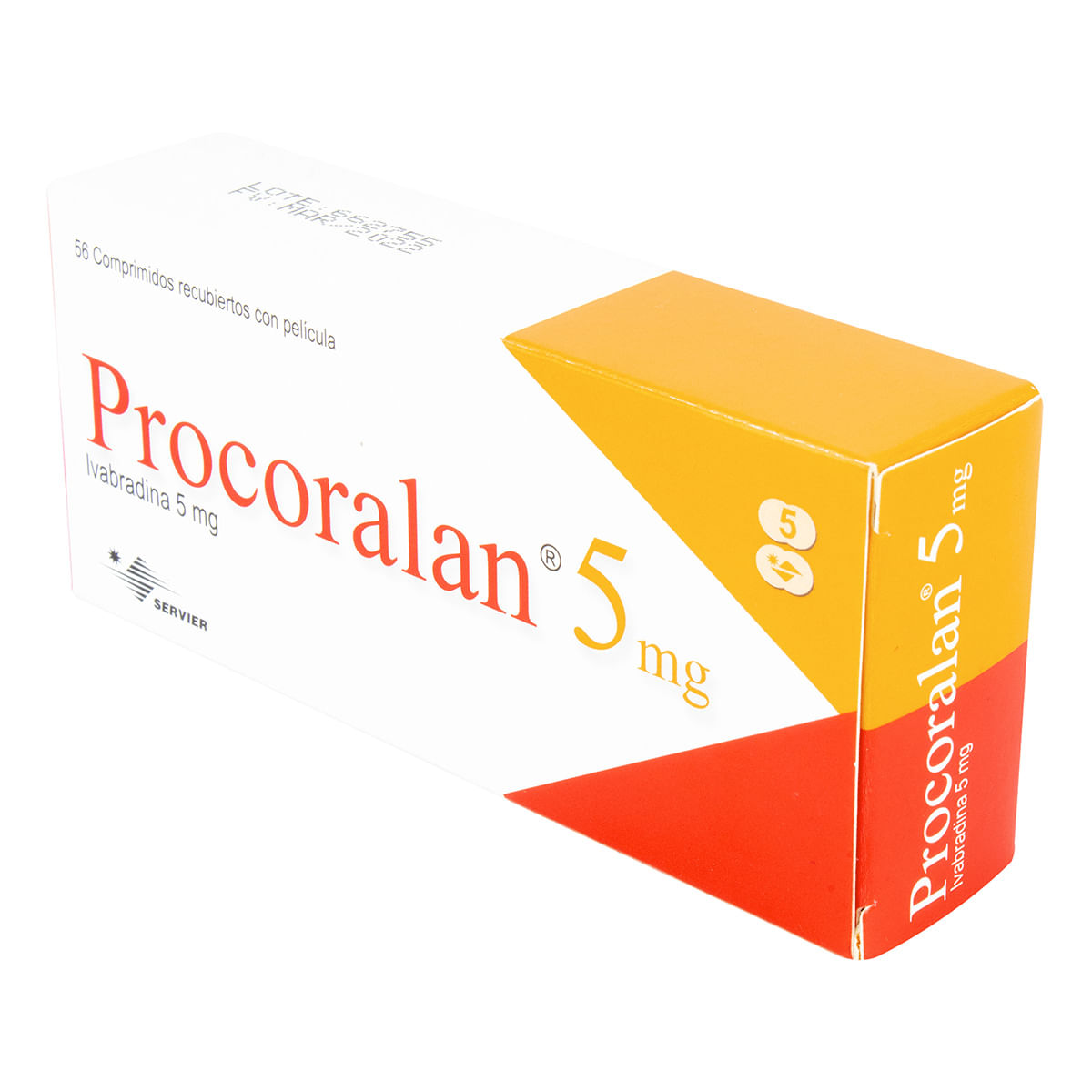 Procoralan 5 Mg Servier Caja X 56 Comprimidos Recubiertos.