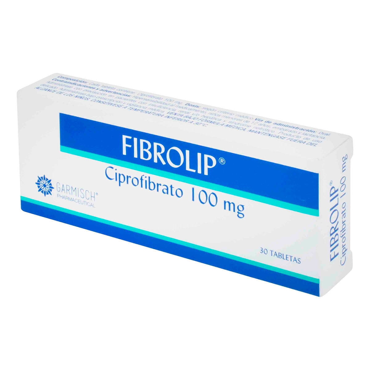 Fibrolip 100 Mg Garmisch Caja X 30 Tabletas.