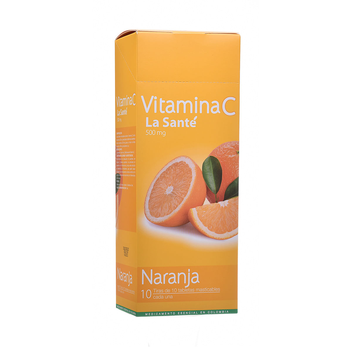 Vitamina C 500 Mg La Santé Naranja Caja X 100 Tabletas Masticables.