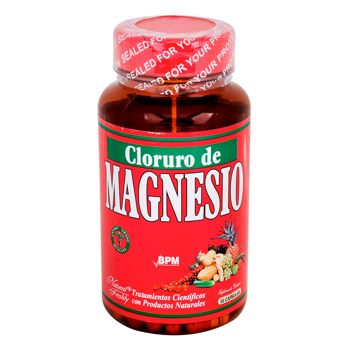 Suplemento Dietario Cloruro De Magnesio Natural Freshly Frasco X 50 Cápsulas.