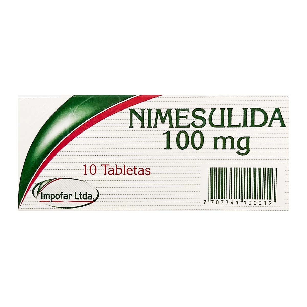 Nimesulida 100 Mg Impofar Caja X 10 Tabletas.
