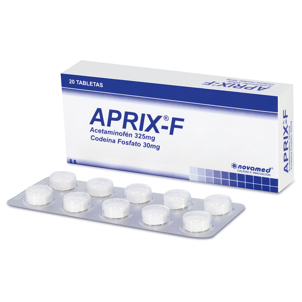 Aprix-F 325 Mg/30 Mg Novamed Caja X 20 Tabletas.