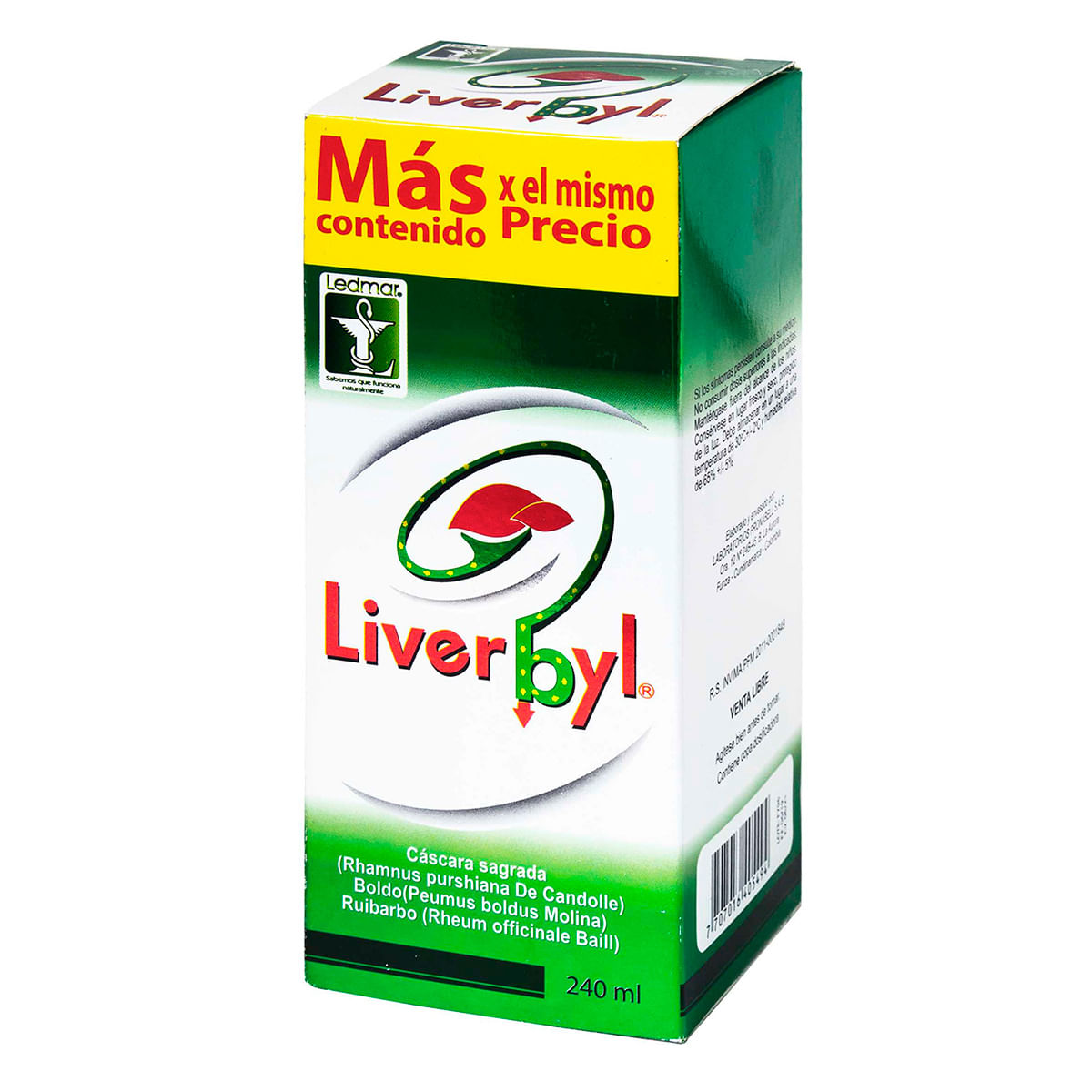 Laxante Ledmar Liverbyl Frasco X 240 Ml Más Por El Mismo Precio.