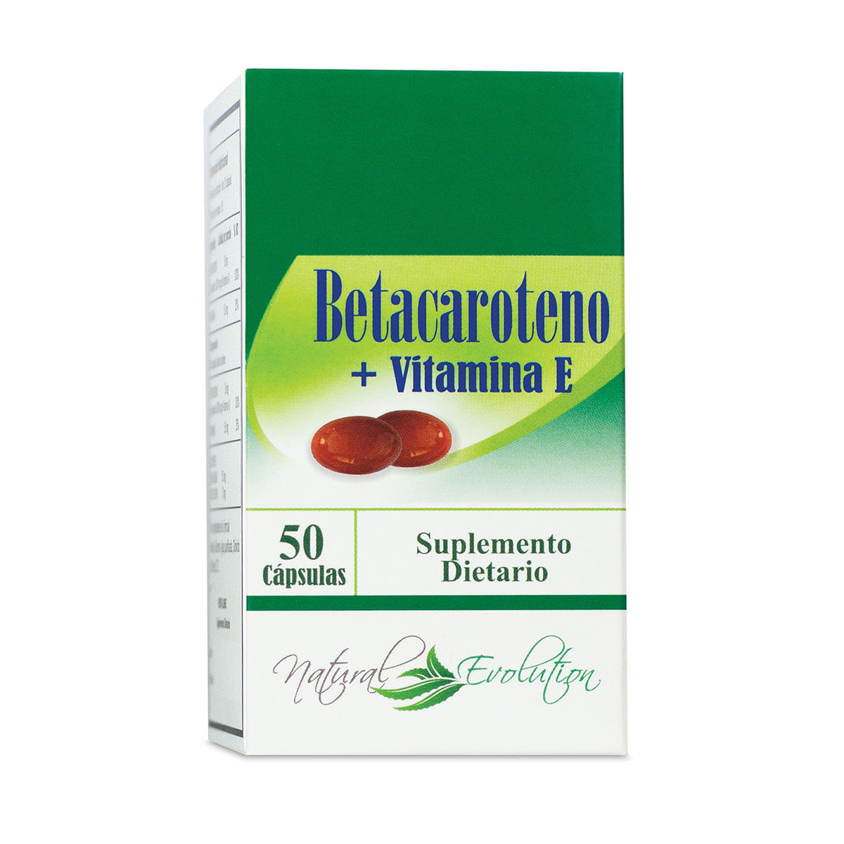 Suplemento Dietario Betacaroteno+Vitamina E Natural Evolution Caja X 50 Cápsulas.