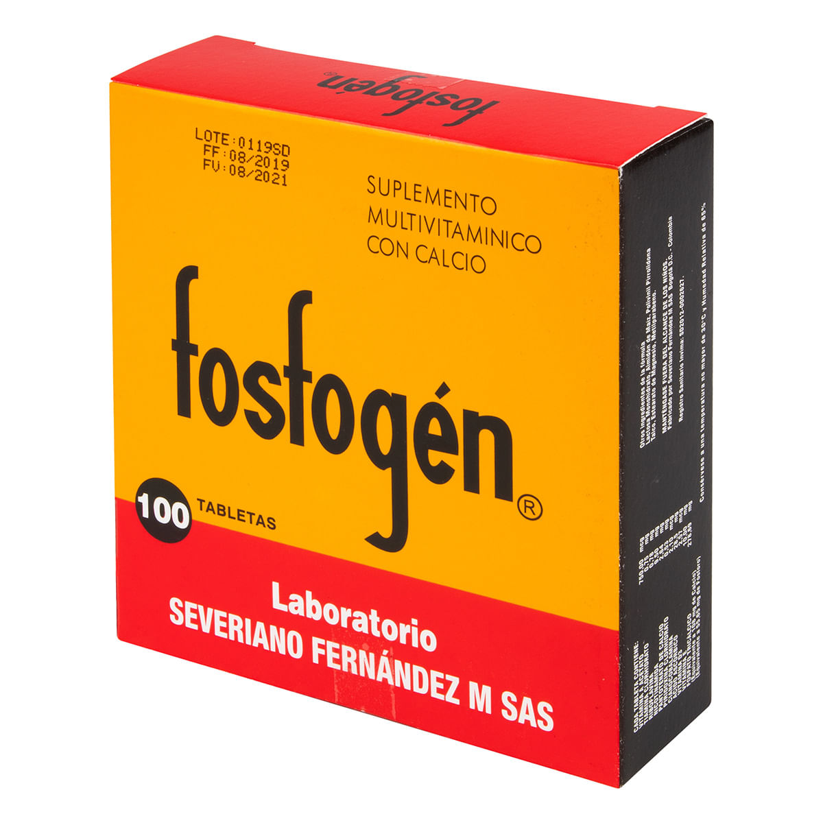Suplemento Multivitamínico Fosfogén Severiano Caja X 100 Tabletas.