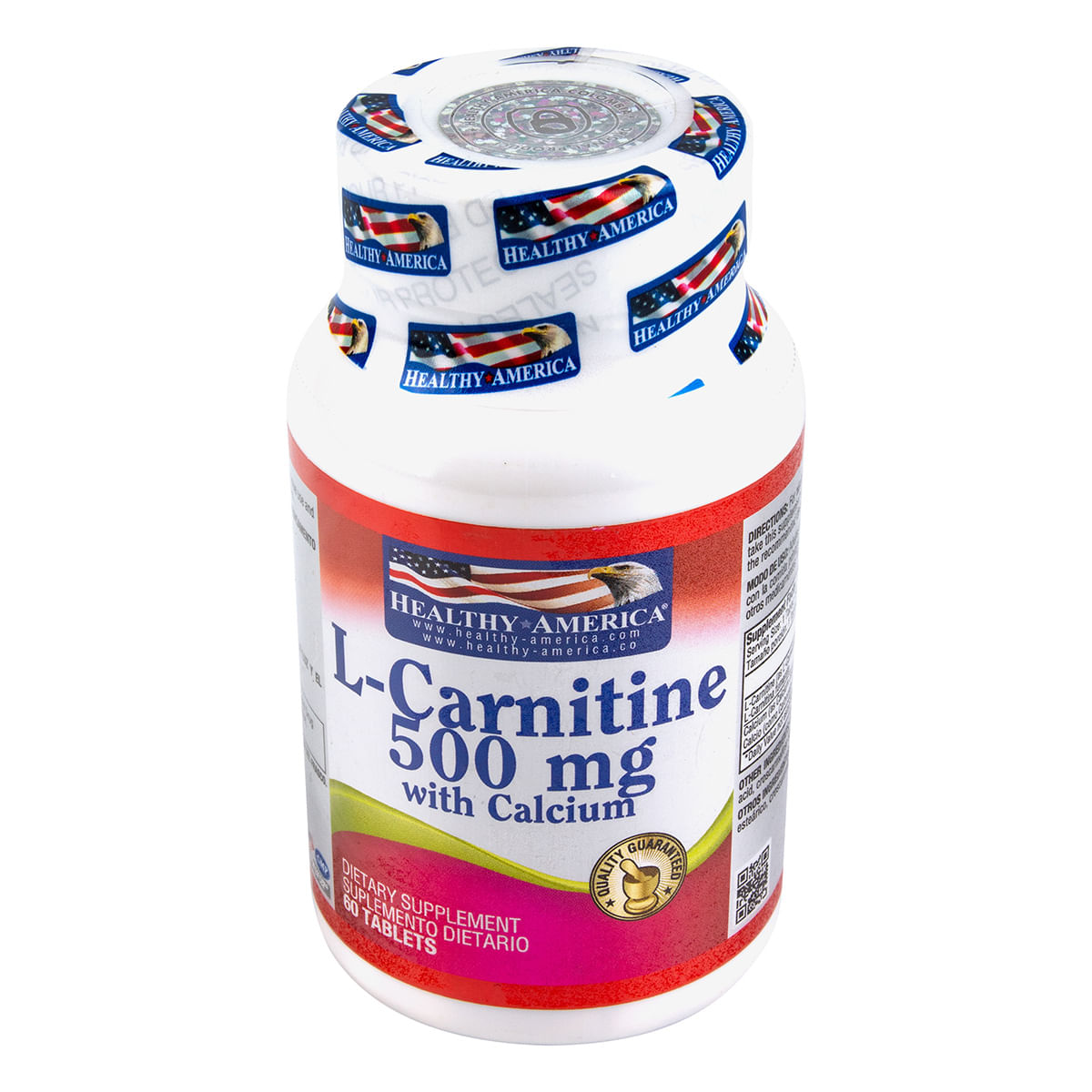 Suplemento Dietario L-Carnitine 500 Mg Healthy America Frasco X 60 Cápsulas.