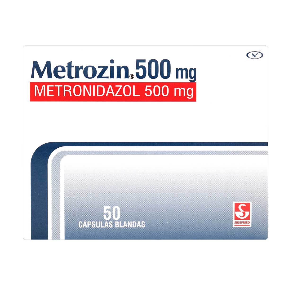 Metrozin 500 Mg Procaps Caja X 50 Cápsulas Blandas.