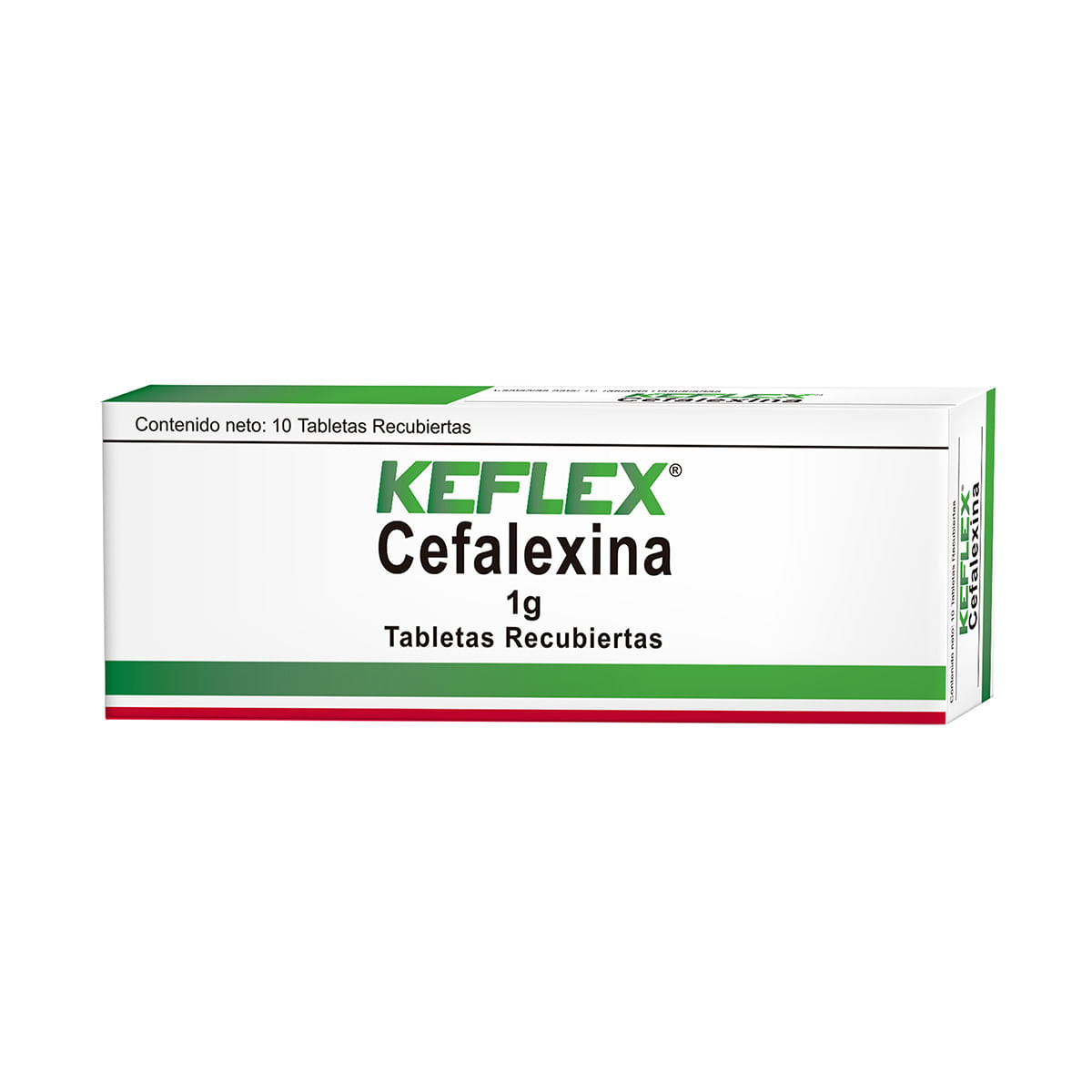 Keflex 1 G Caja X 10 Tabletas Recubiertas.