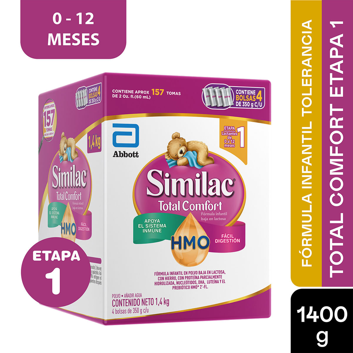Fórmula Infantil Abbott Similac 1 Total Comfort Pro-Sensitive 0-12 Meses Polvo Caja X 1.4 Kg.