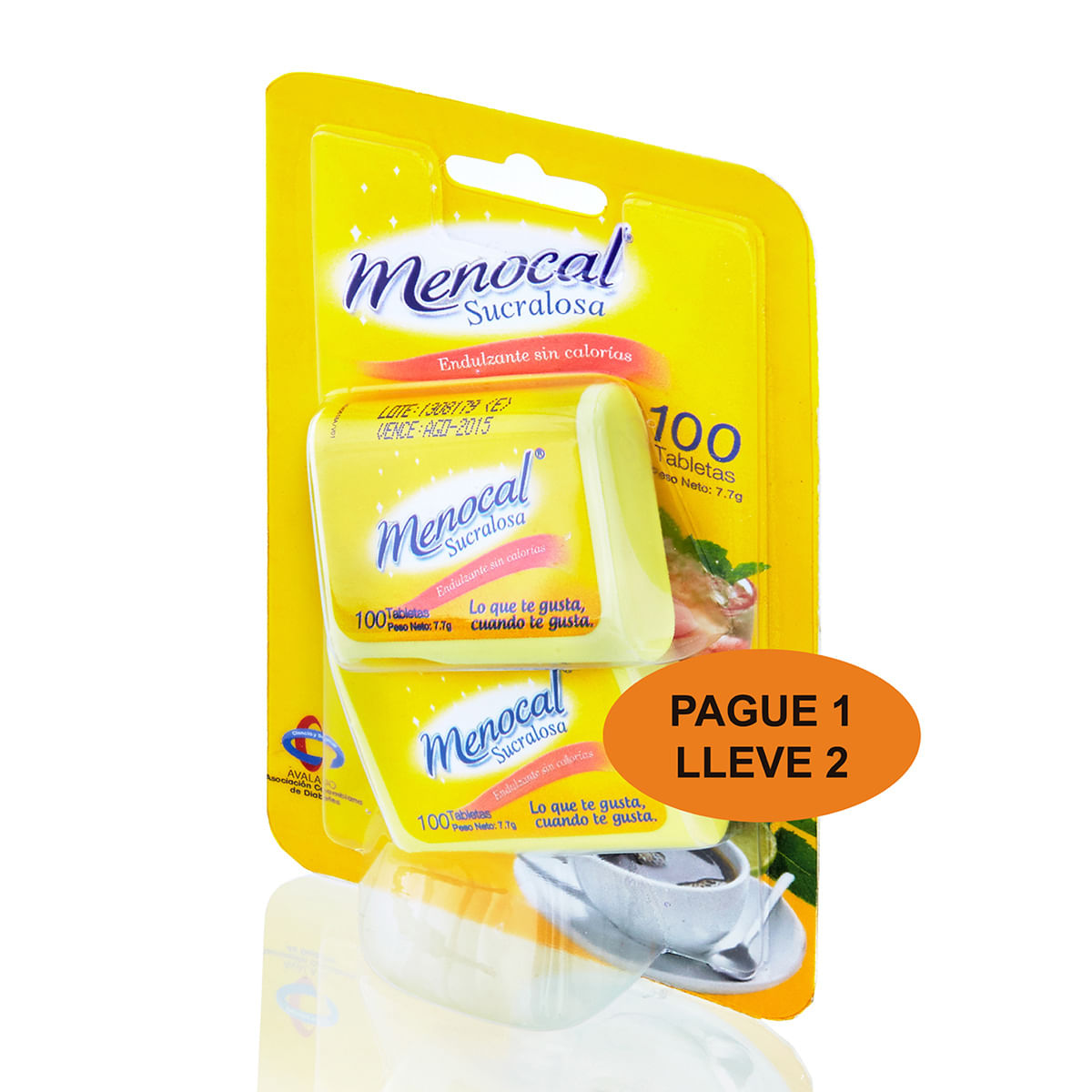 Endulzante Menocal Sucralosa Dispensador x 100 Tabletas Pague 1 Lleve 2