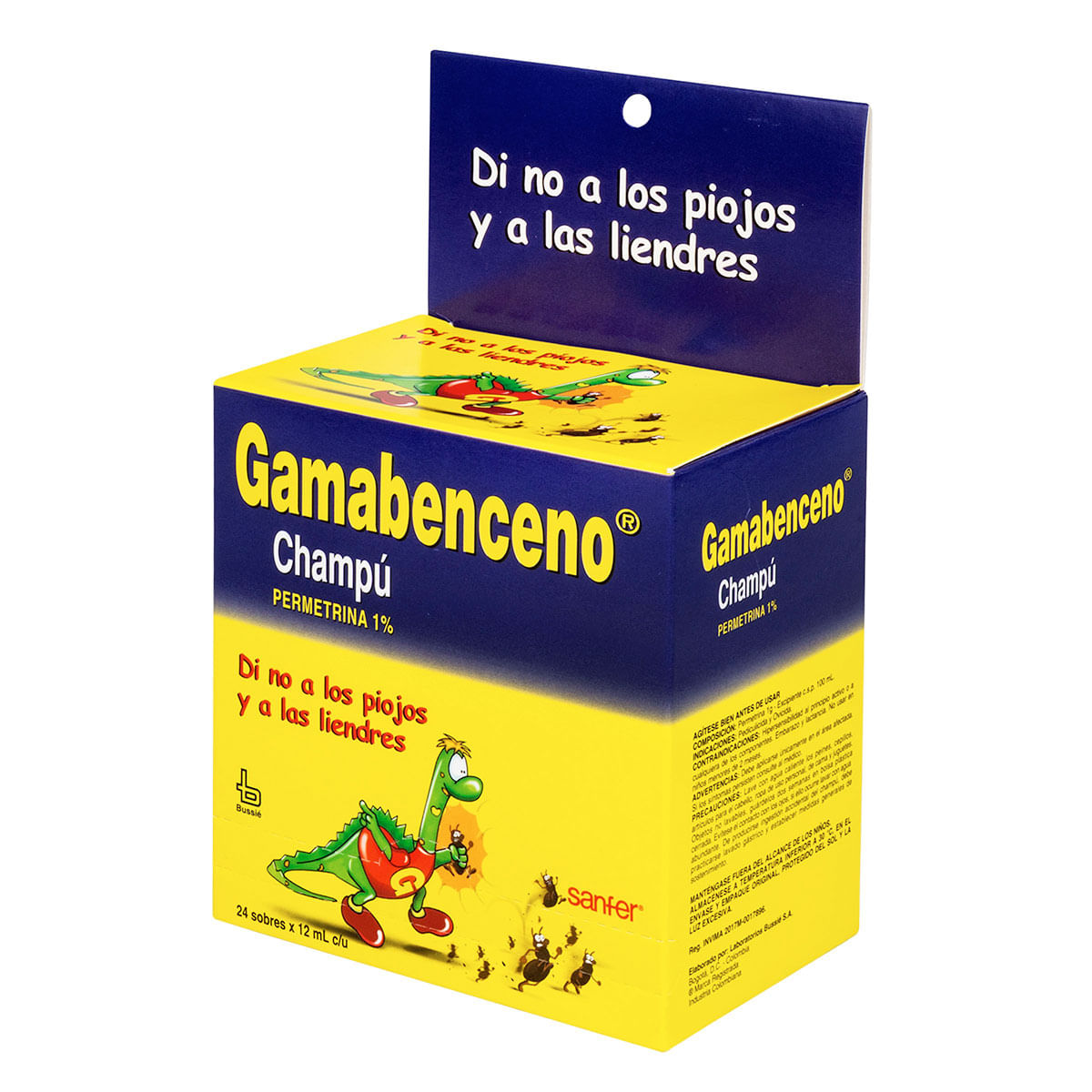 Champú Gamabenceno Plus 1% Bussié Sobre X 12 Ml Caja X 24 Uds.