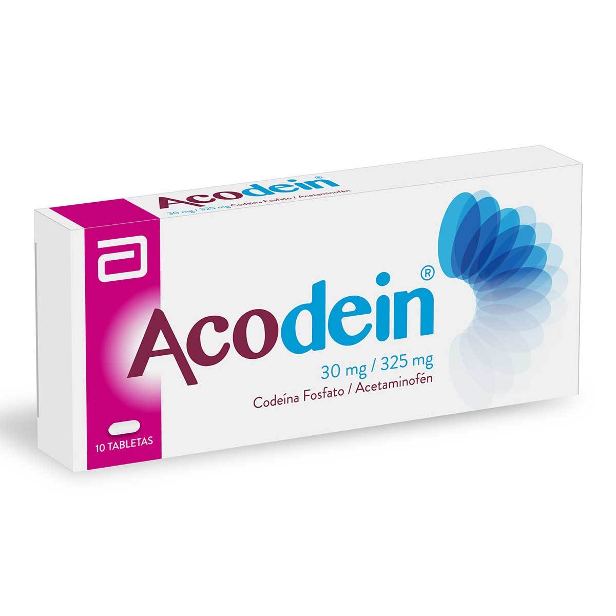 Acodein 30 Mg/325 Mg Abbott Caja X 10 Tabletas.