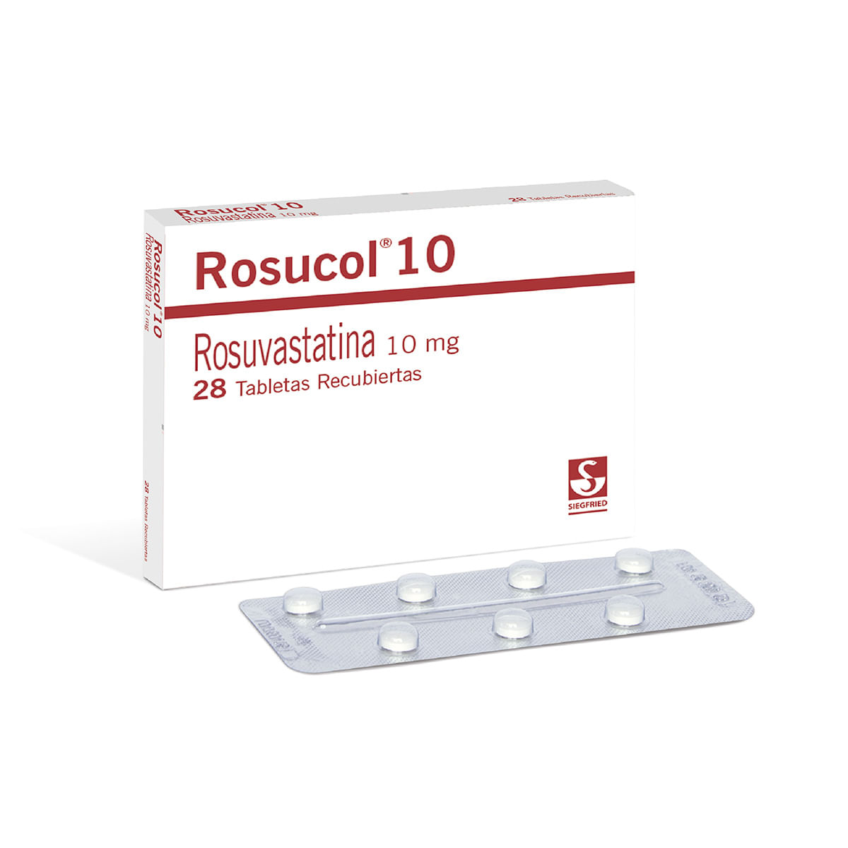 Rosucol 10 Mg Siegfried Caja X 28 Tabletas Recubiertas.