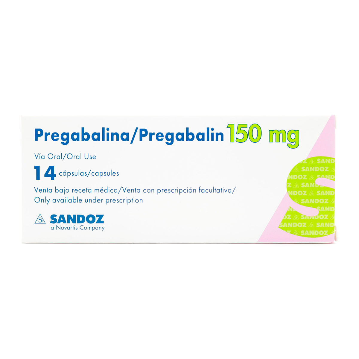 Pregabalina 150 Mg Sandoz Caja X 14 Cápsulas.