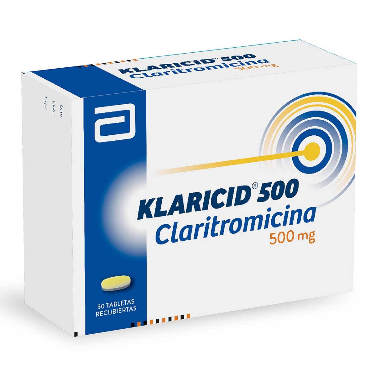Claritromicina Klaricid de 500 mg x 30 Tbs Recubiertas