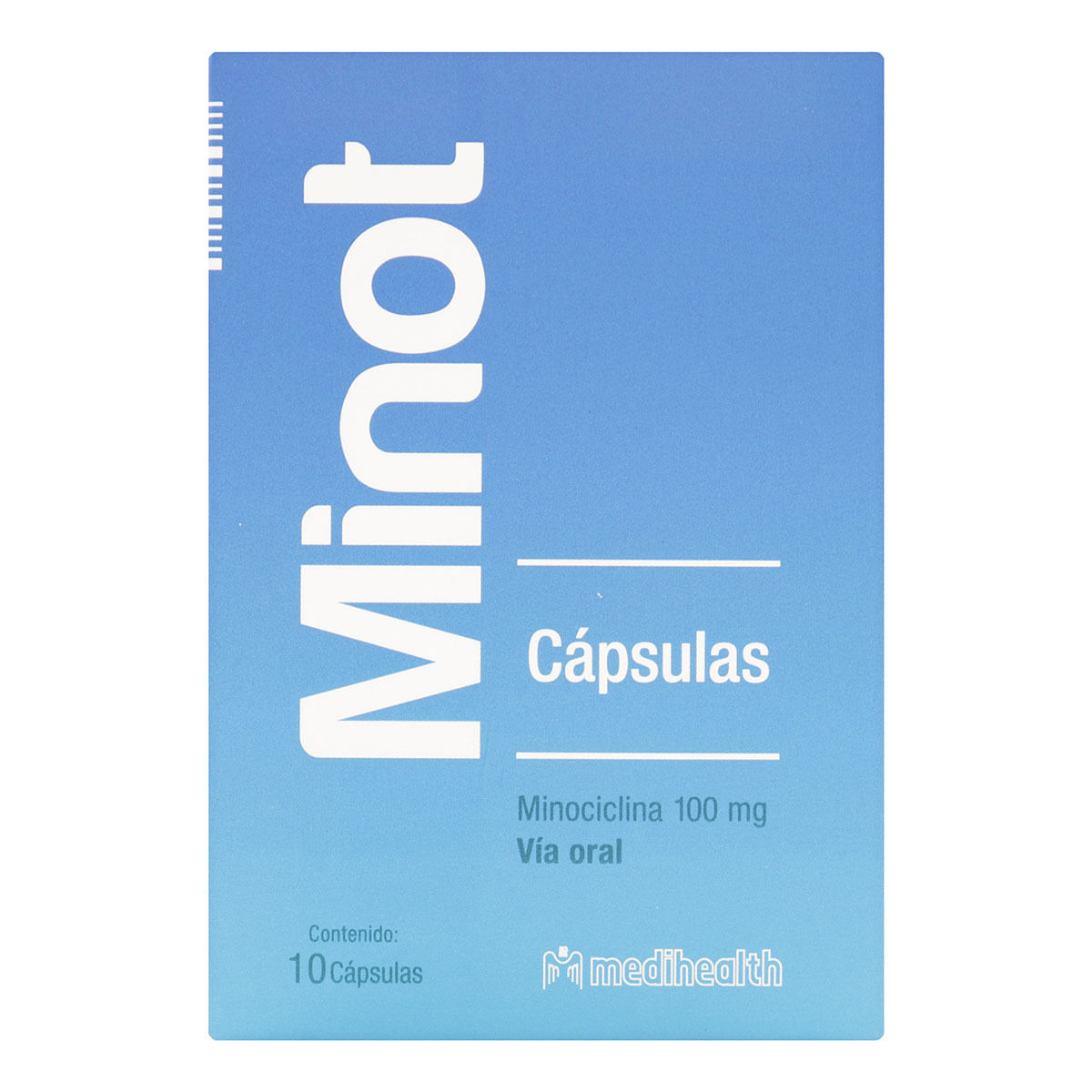 Minot 100 Mg Medihealth Caja X 10 Cápsulas.