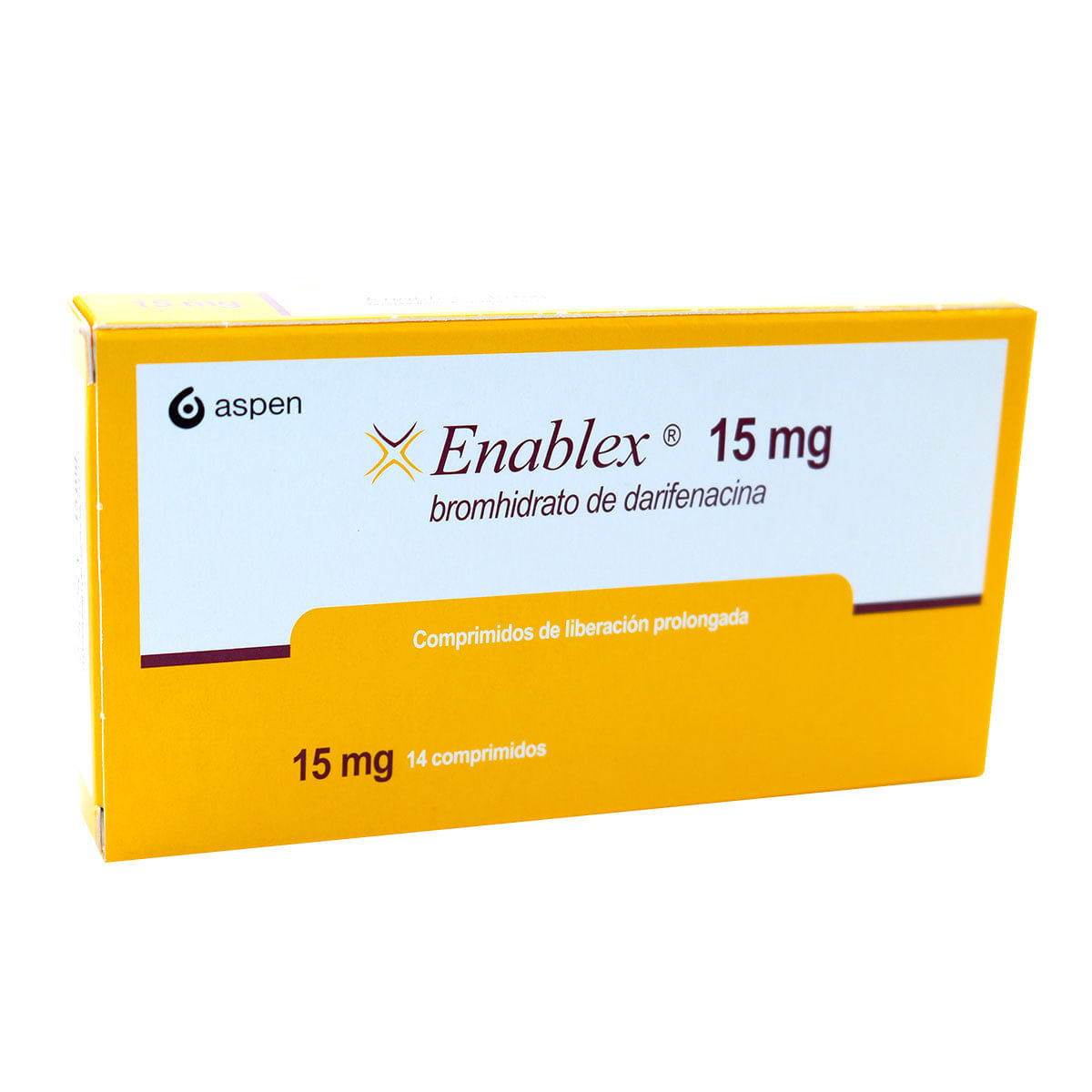 Enablex 15 Mg Aspen Caja X 14 Comprimidos.
