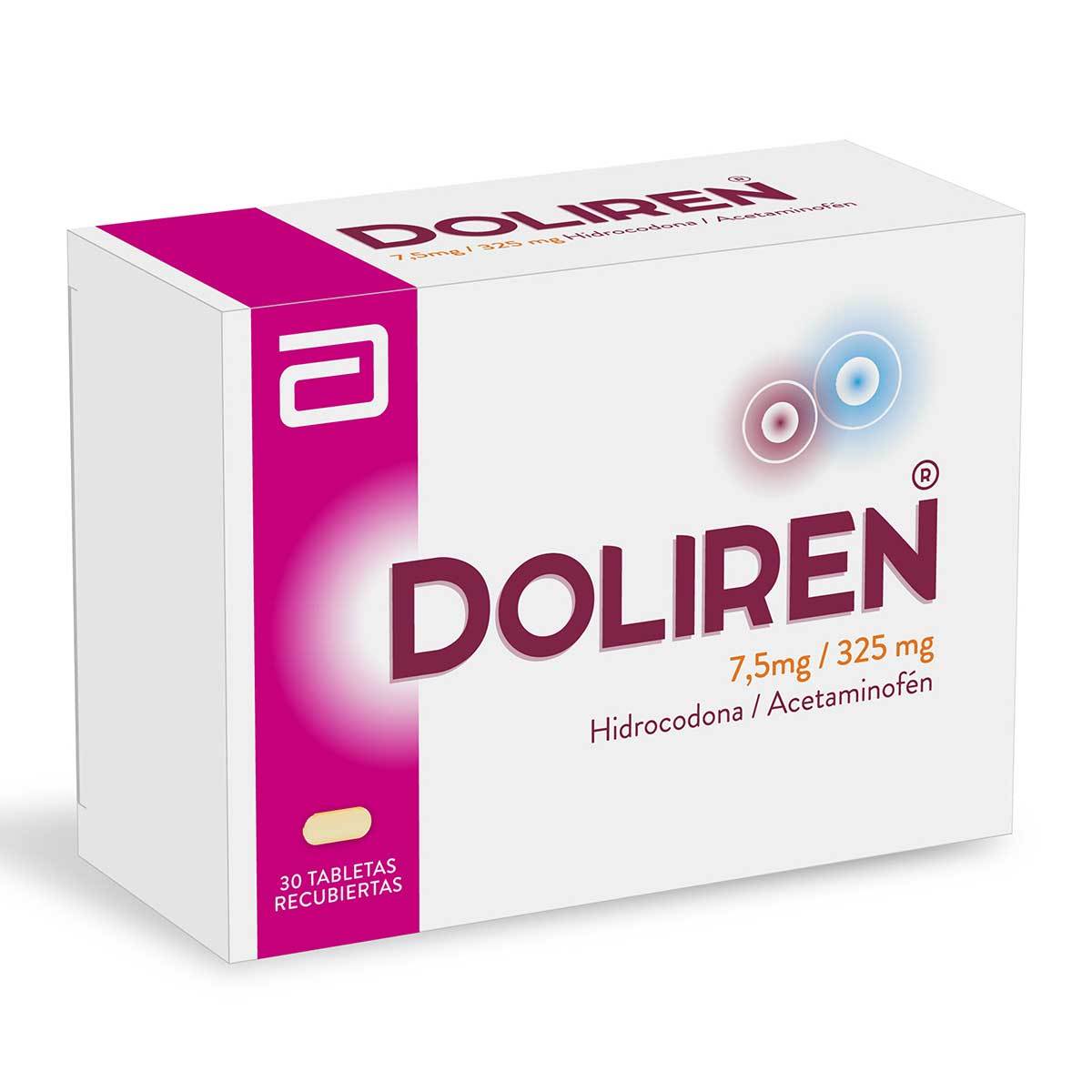 Doliren 7.5 Mg/325 Mg Abbott Caja X 30 Tabletas Recubiertas.
