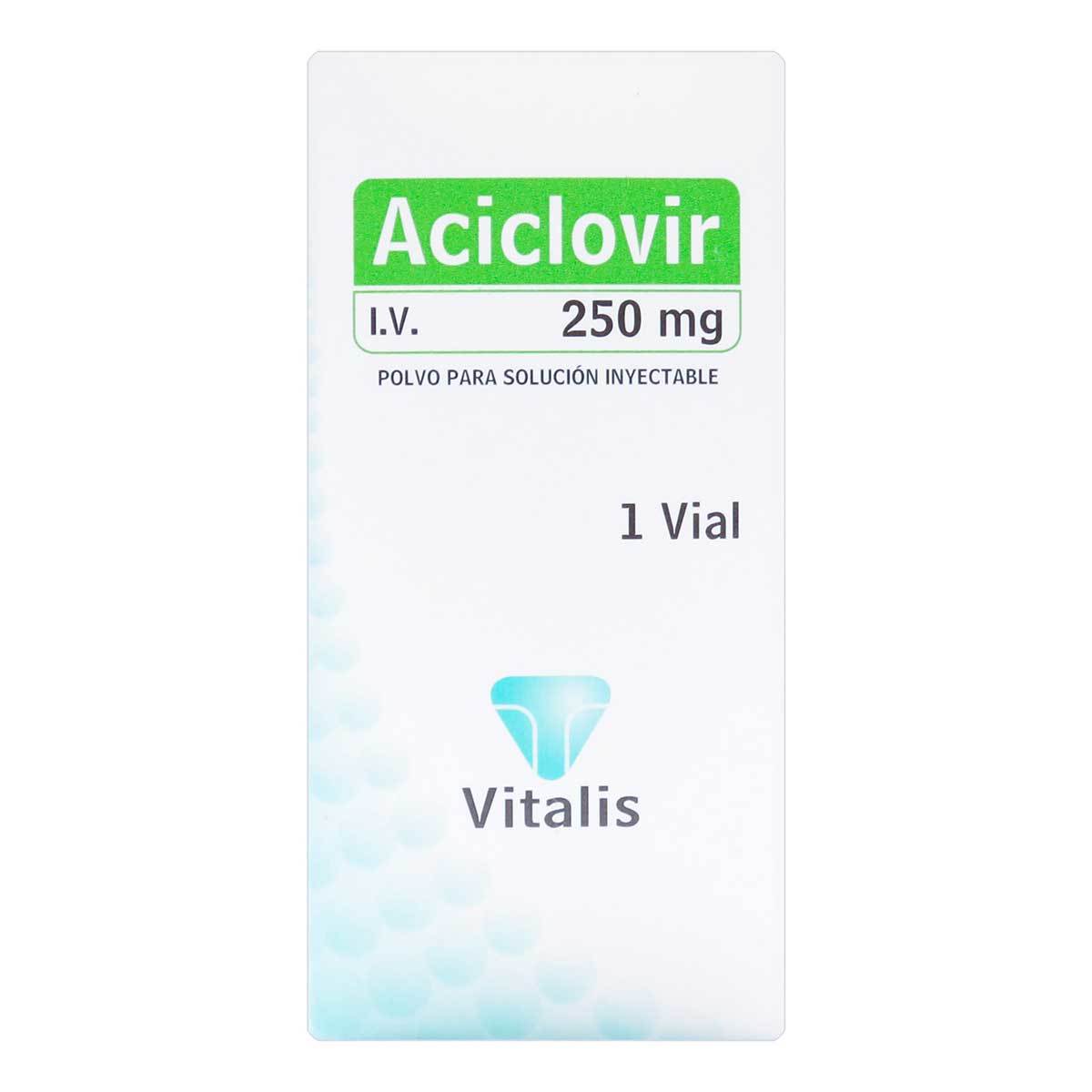 Solución Inyectable Aciclovir 250 Mg Vitalis Polvo Caja X 1 Vial