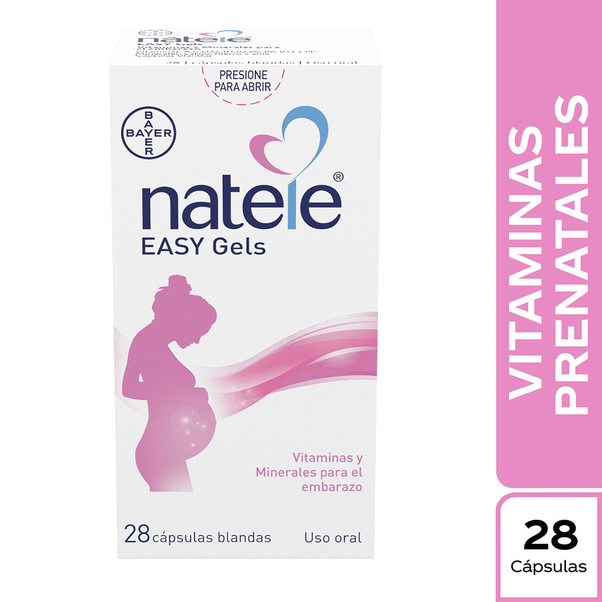 Vitaminas Prenatales Natele Bayer Easy Gels Caja X 28 Cápsulas Blandas.