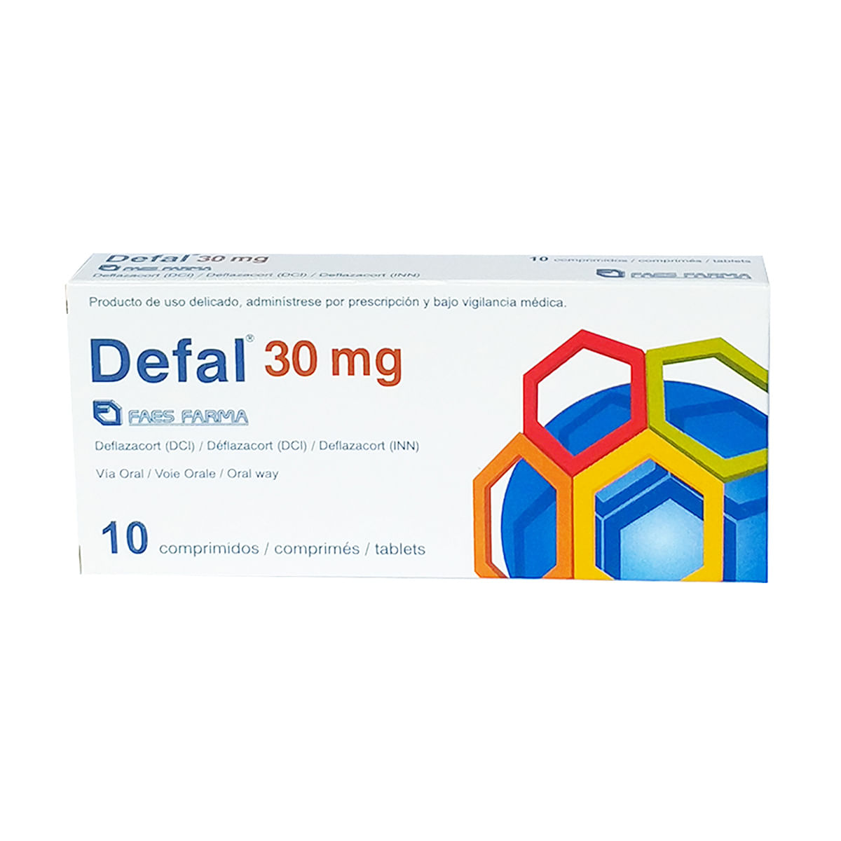 Defal 30 Mg Faes Farma Caja X 10 Comprimidos.