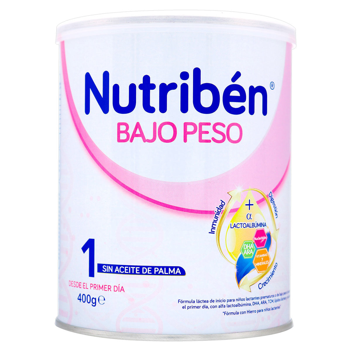 Fórmula Láctea Nutribén Bajo Peso De Inicio Para Niños Lactantes Prematuros O De Bajo Peso Tarro X 400 G.