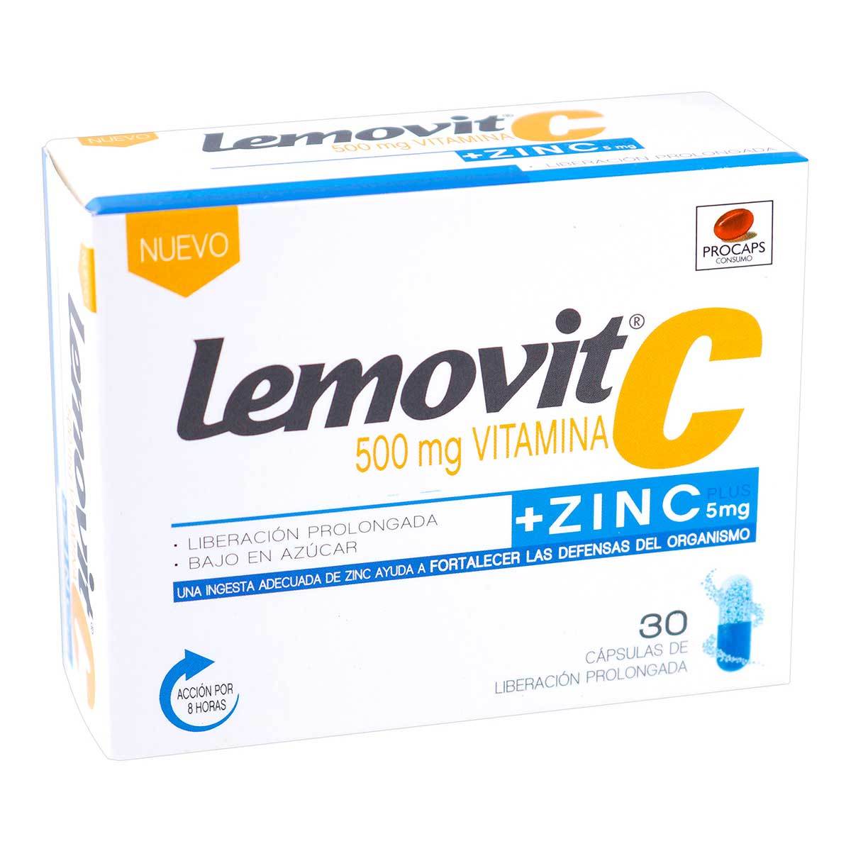 Lemovit C + Zinc 500 Mg Procaps Caja x 30 Cápsulas