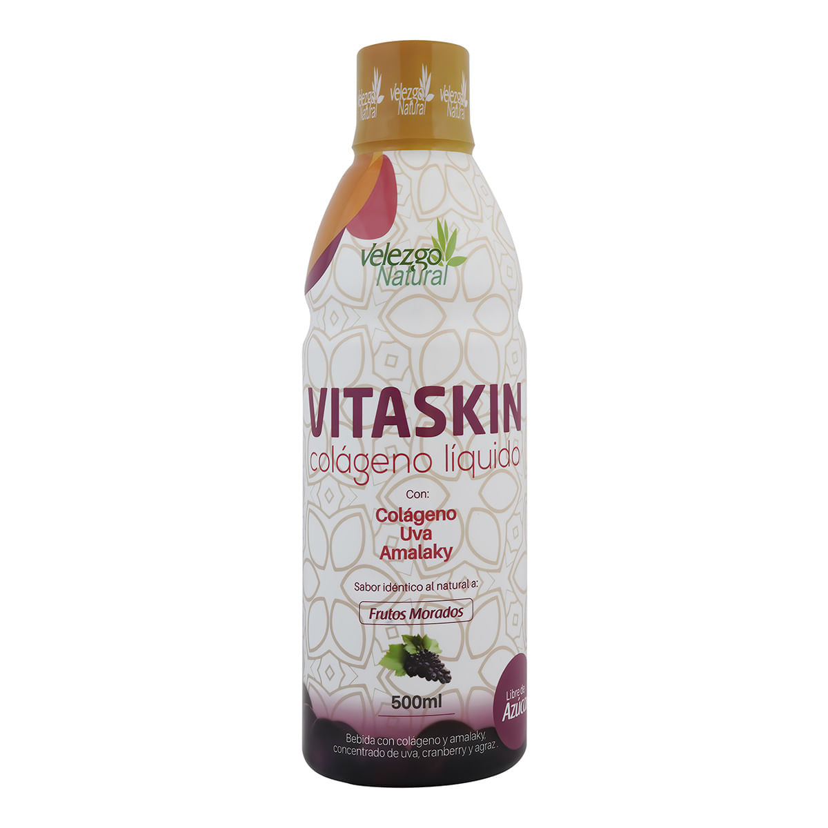 Bebida Vitaskin Colágeno Líquido Frutos Morados Frasco x 500 mL