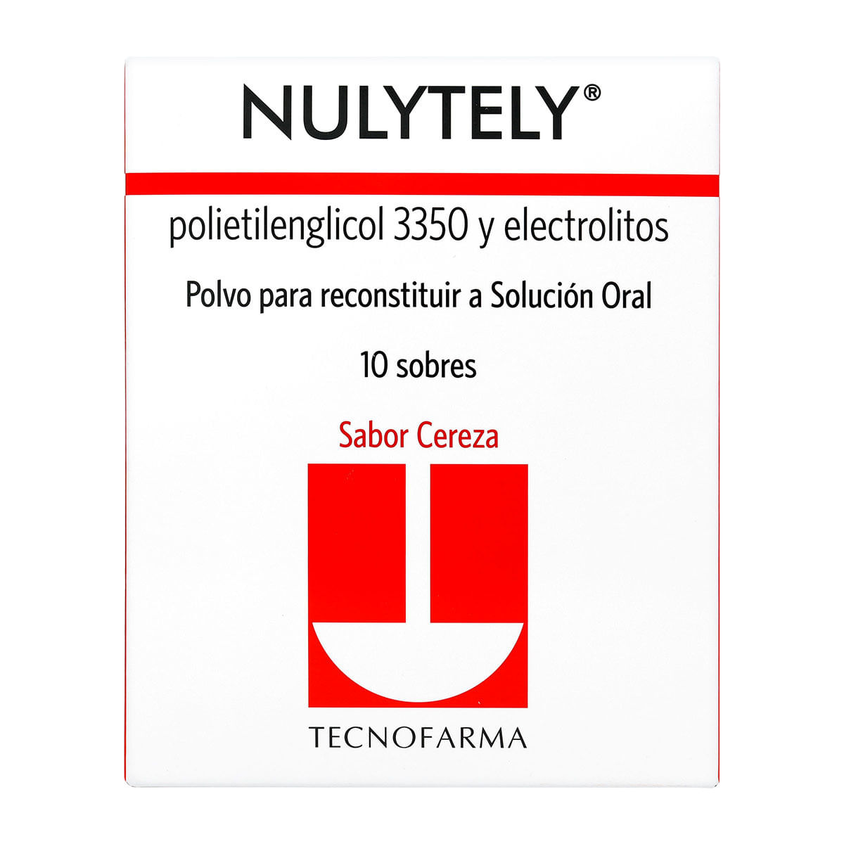 Solución Oral Nulytely Tecnofarma Cereza Caja X 10 Sobres.
