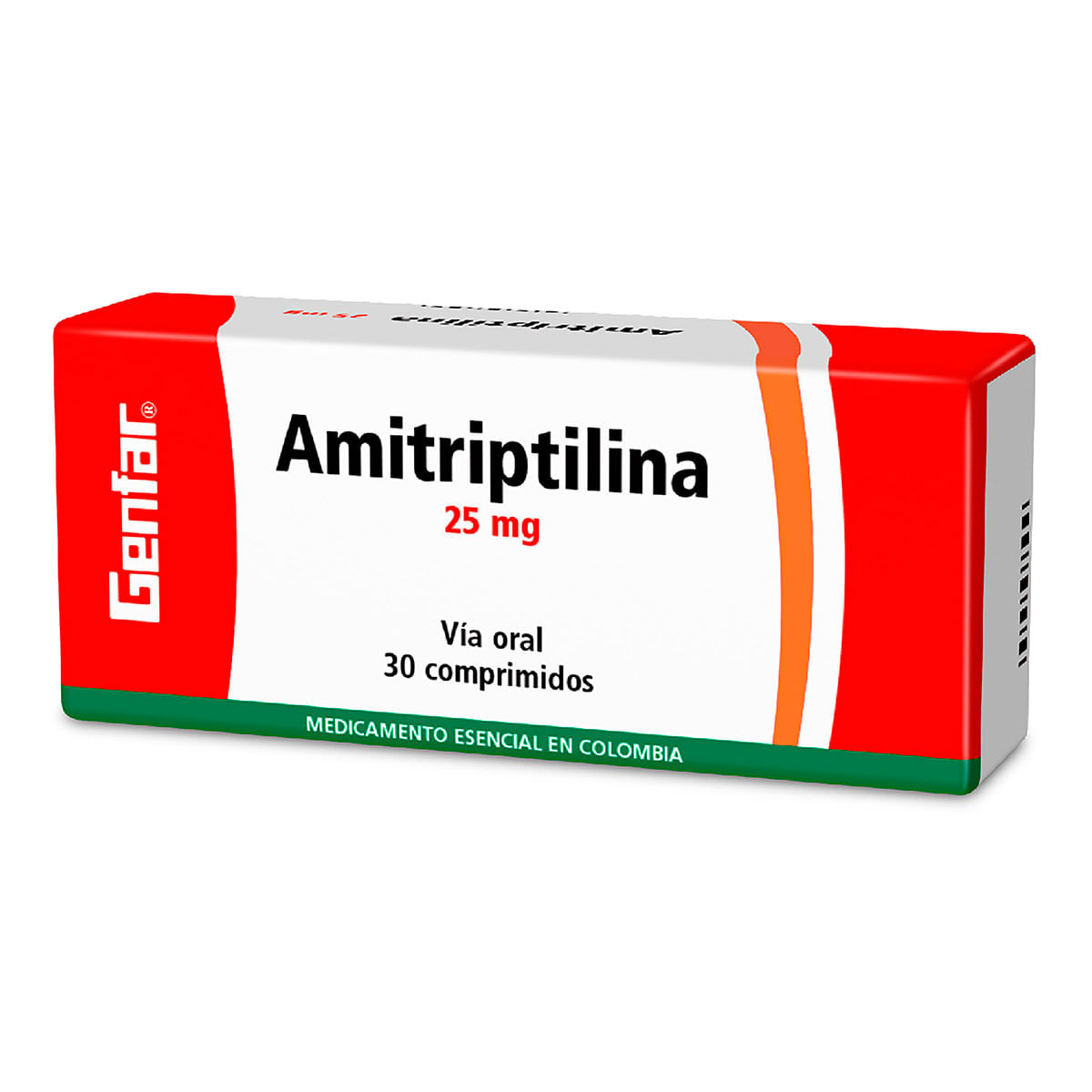 . Amitriptilina 25 Mg Genfar Caja x 30 Comprimidos