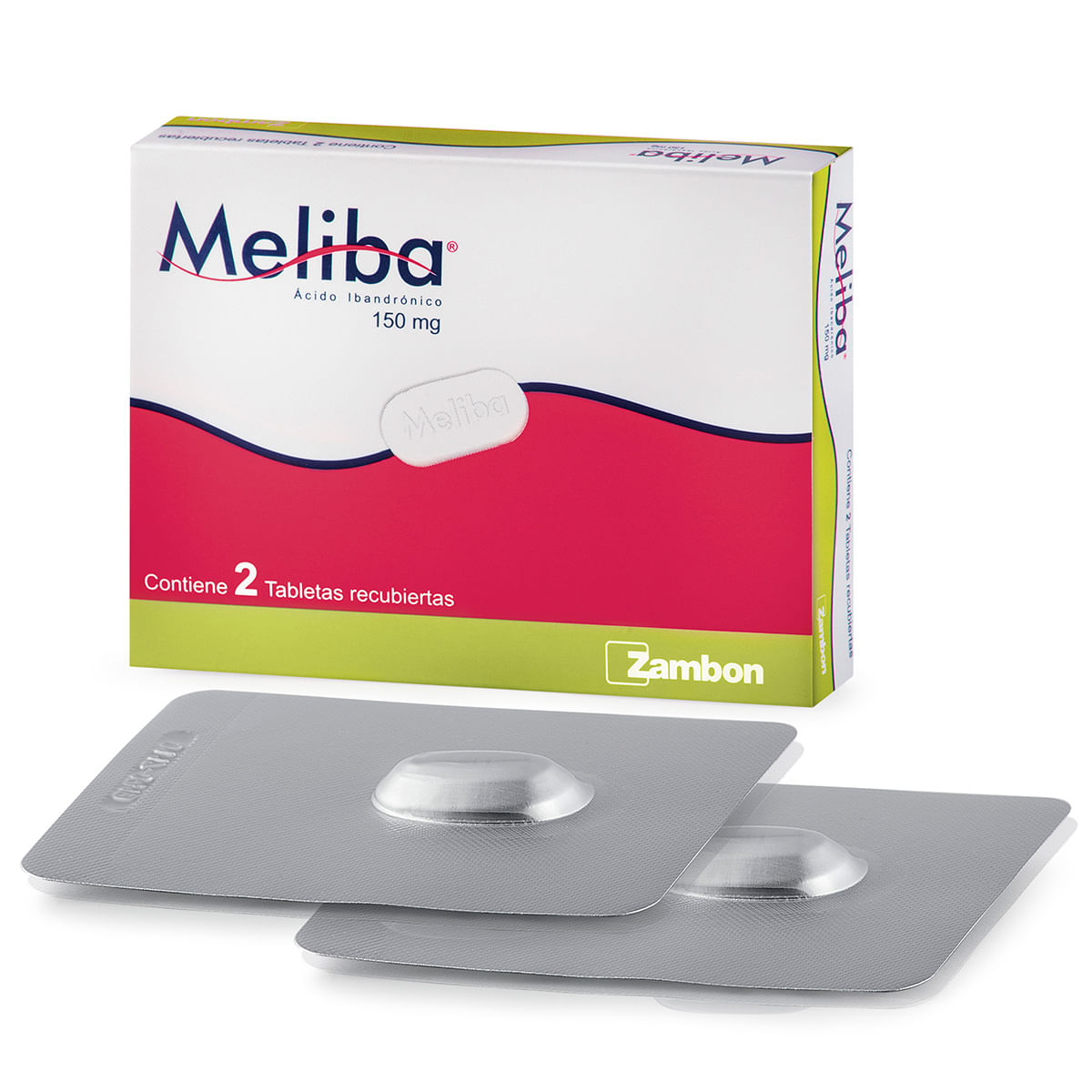 Meliba 150 Mg Zambon Caja X 2 Tabletas Recubiertas.