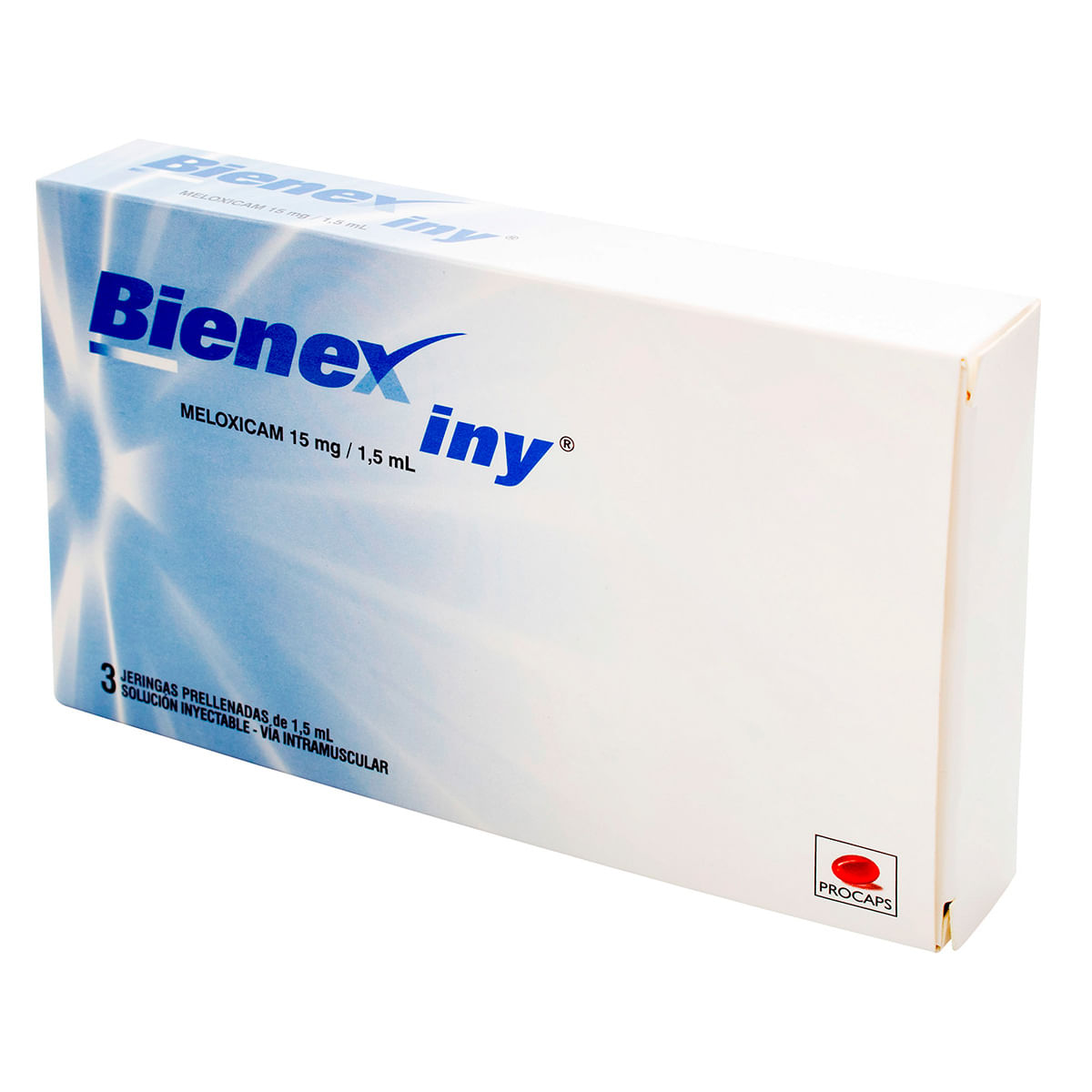 Solución Inyectable Bienex Iny 15 Mg/1.5 Ml Procaps Caja X 3 Jeringas Prellenadas.