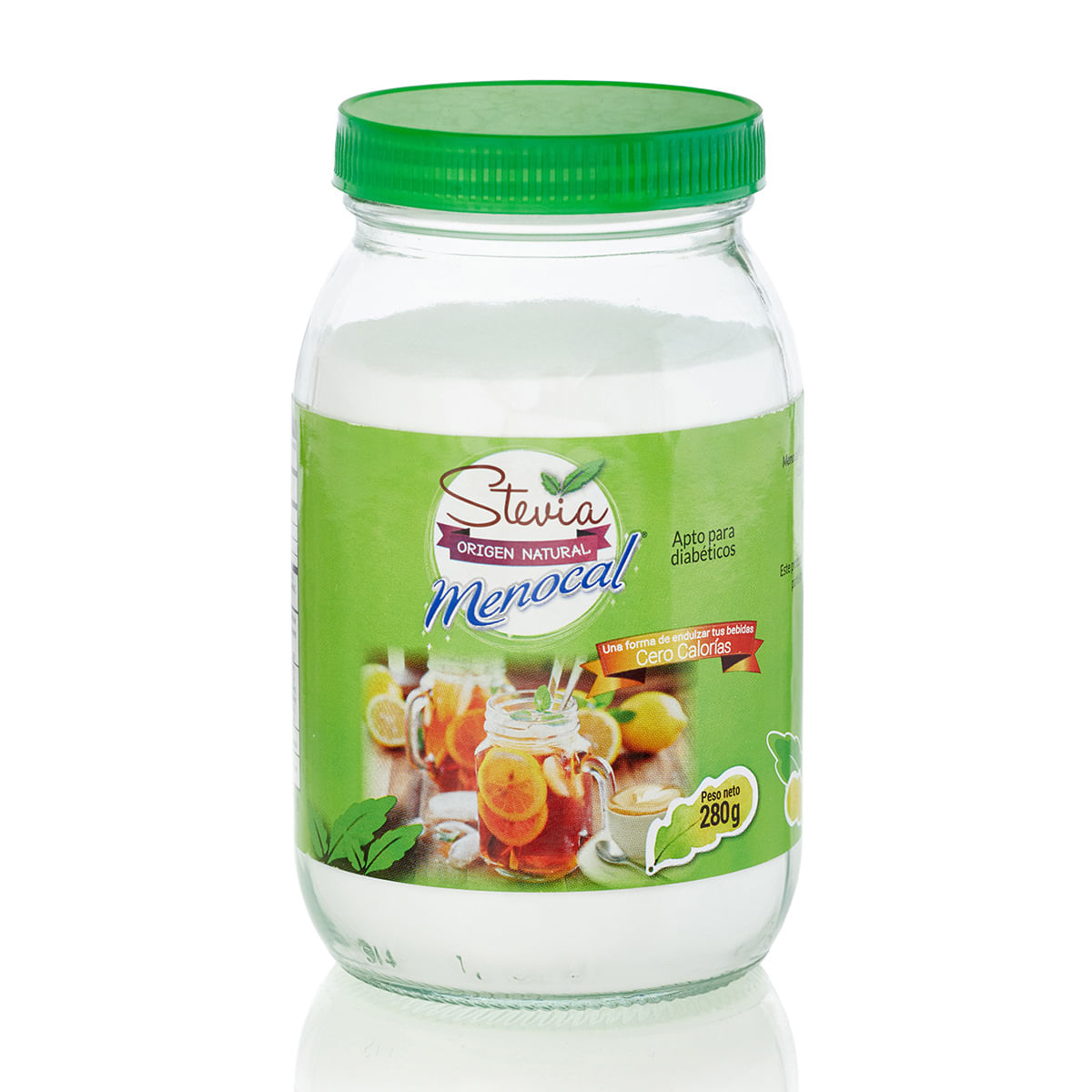 Stevia Origen Natural Menocal Apto Para Diabéticos Frasco X 280 G.