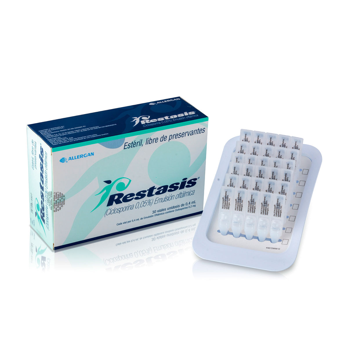 Emulsión Oftálmica Allergan Restasis 0.05% Vial 0.4 Ml Caja X 30 Uds.