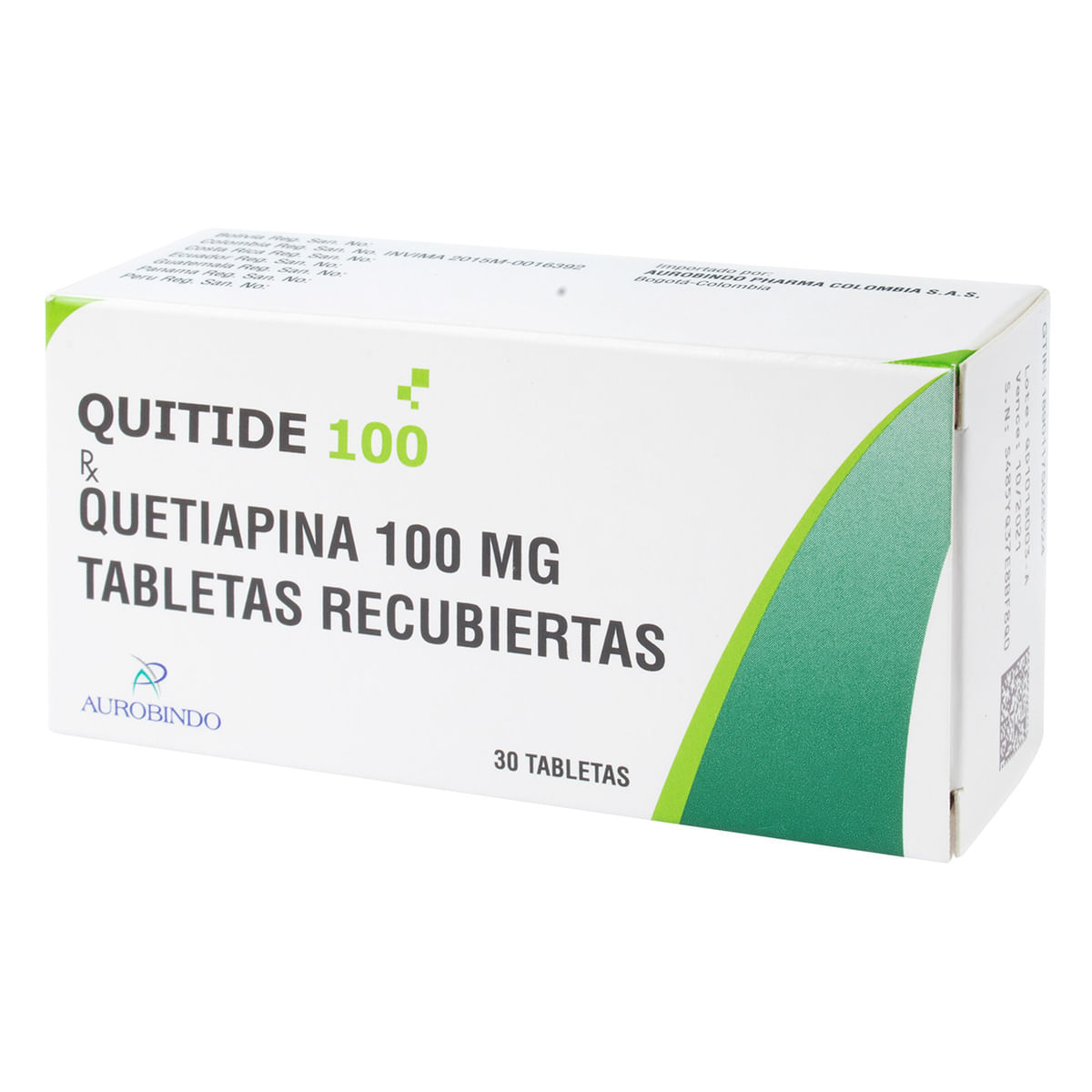 Quitide 100 Mg Aurobindo Caja X 30 Tabletas Recubiertas.