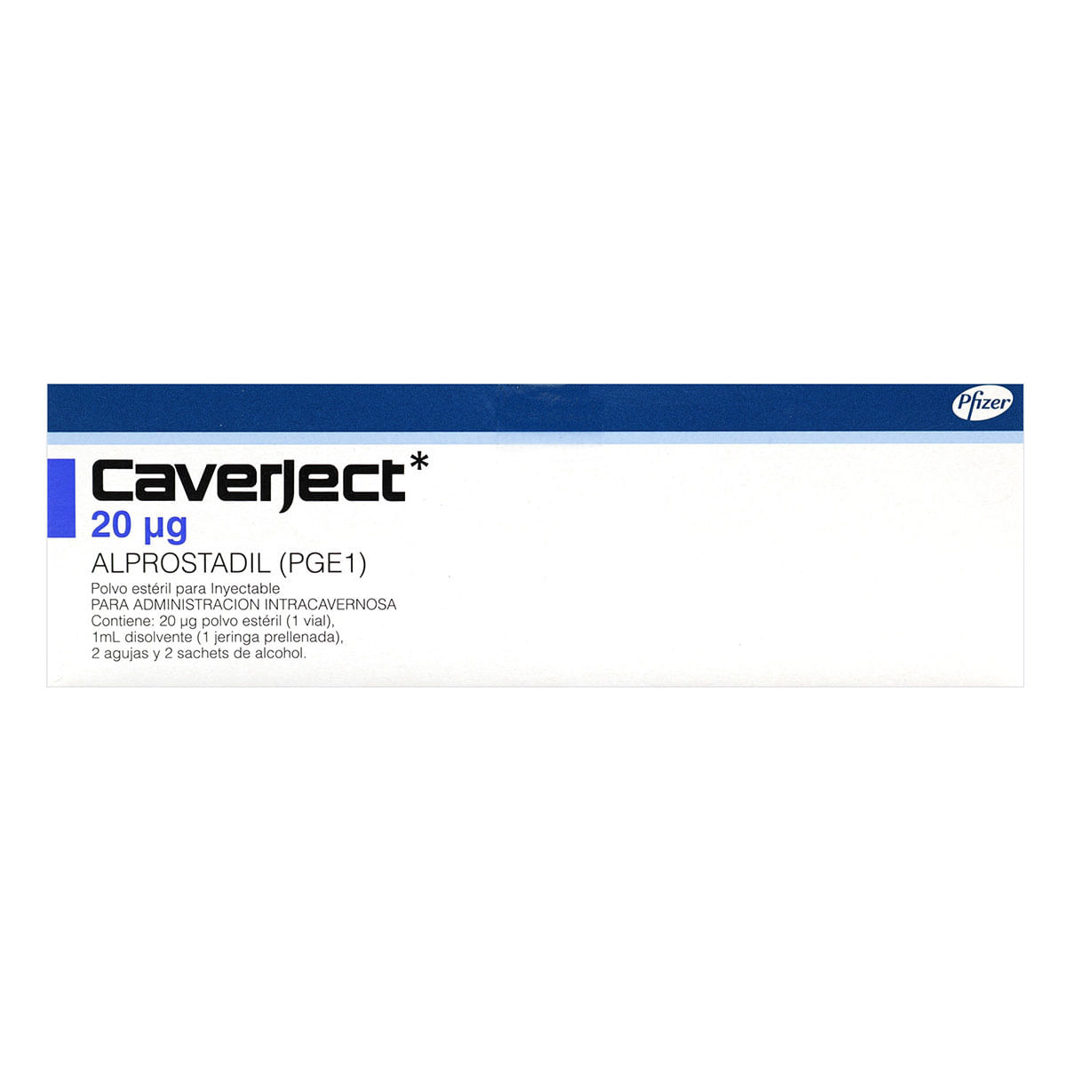 Solución Inyectable Caverject 20 Mcg Pfizer Polvo Caja X 1 Vial.