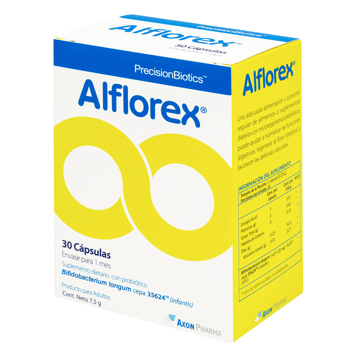 Suplemento Dietario Axon Pharma Alflorex Tubo X 30 Cápsulas.