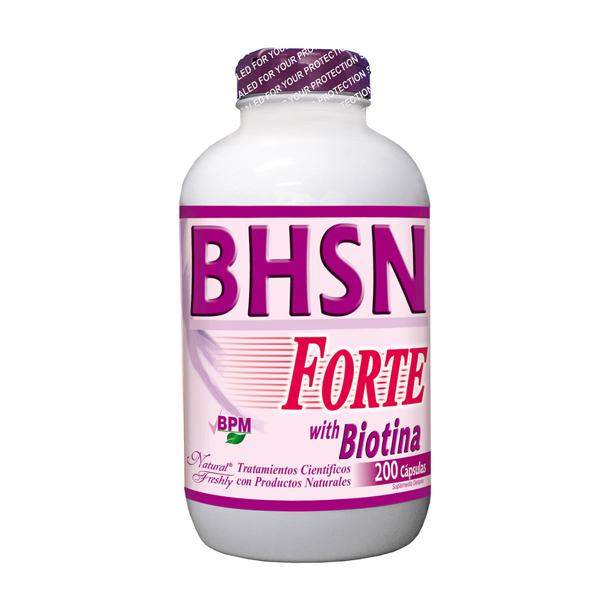 Suplemento Dietario Bhsn Forte Con Biotina Natural Freshly Frasco X 200 Cápsulas.