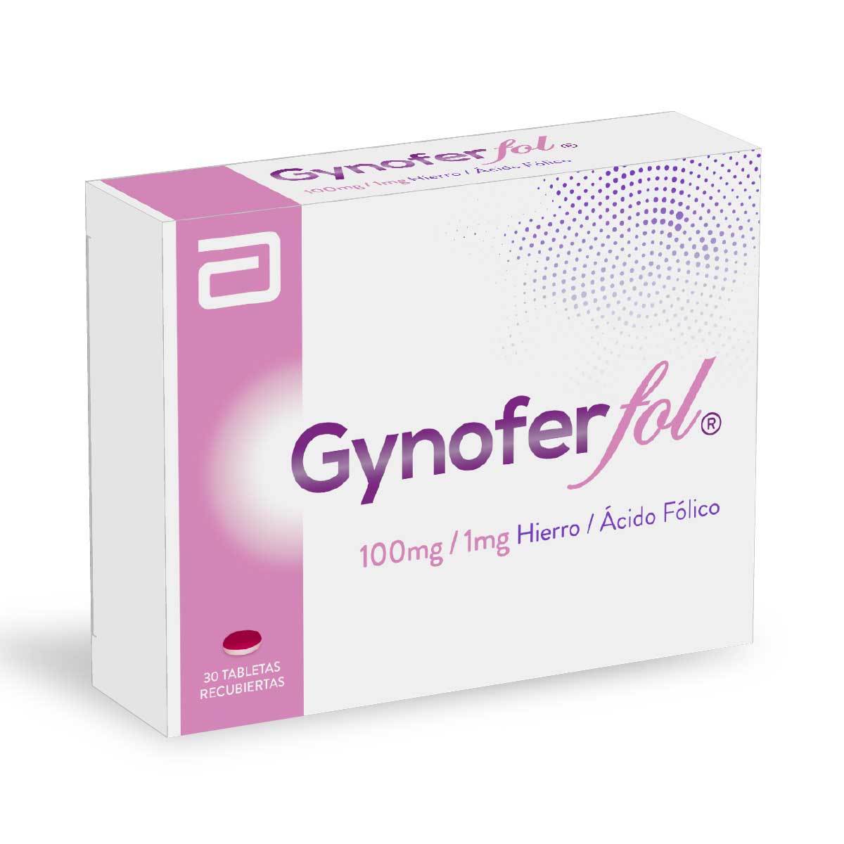 Gynofer Fol 100 Mg/1 Mg Gynopharm Caja X 30 Tabletas.