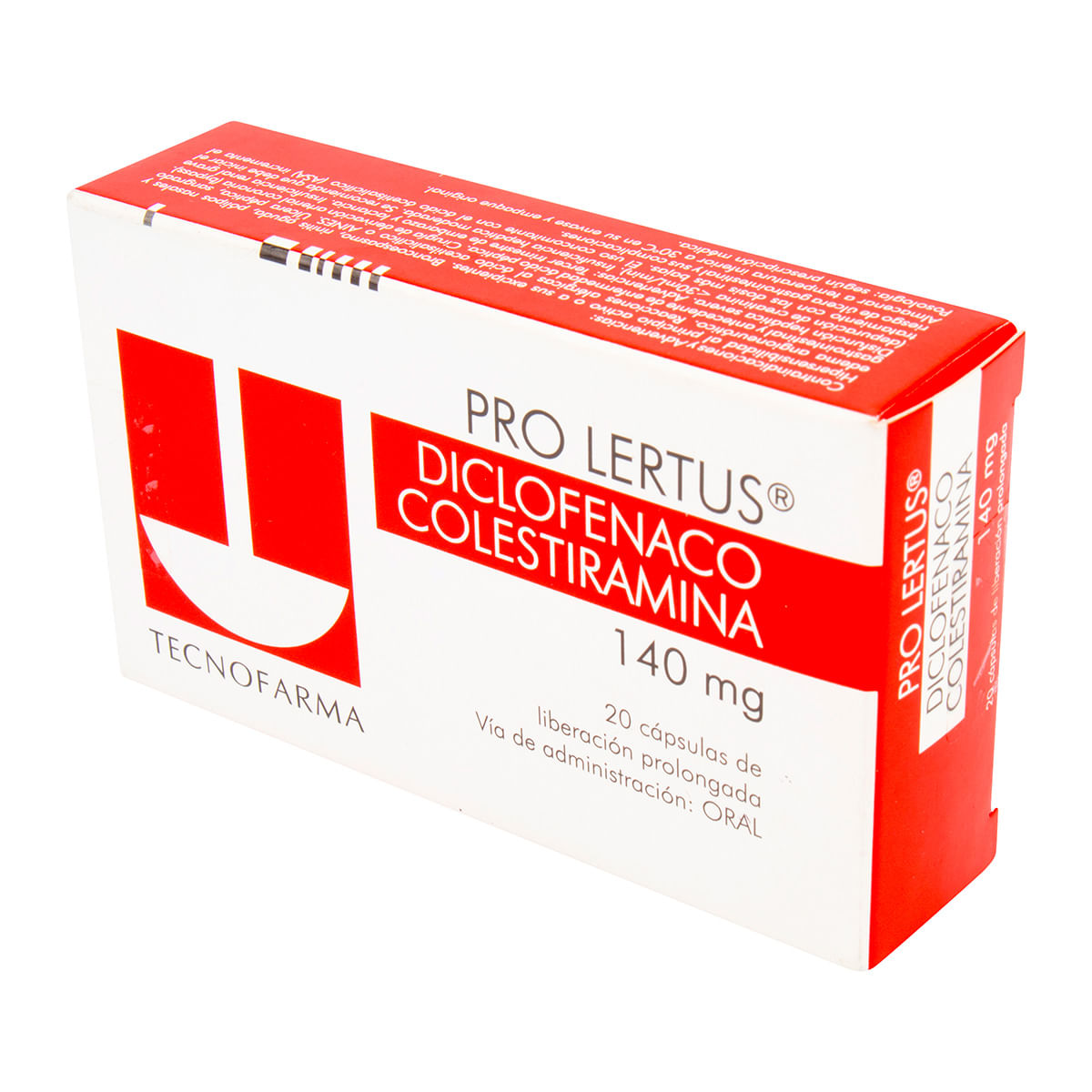 Pro Lertus 140 Mg Tecnofarma Caja X 20 Cápsulas.