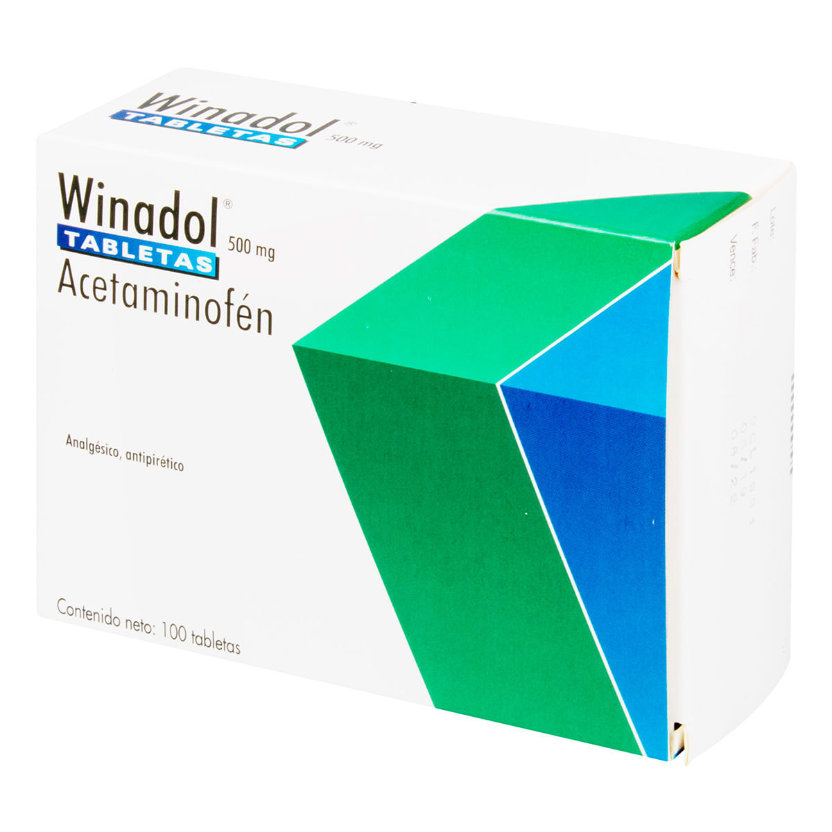 Winadol 500 Mg Lacico Caja X 100 Tabletas.