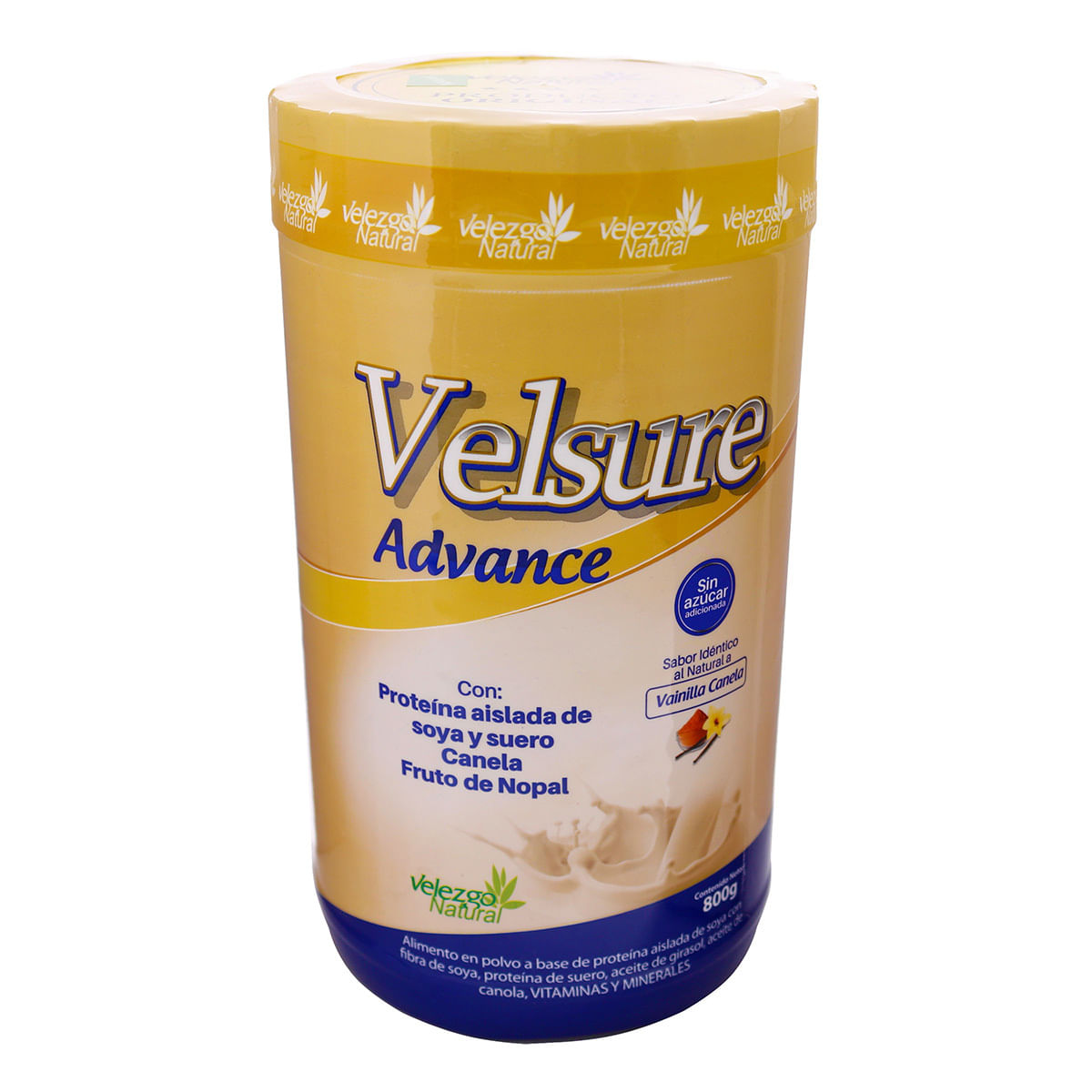 Alimento En Polvo Velsure Advance Sabor Vainilla Canela Tarro X 800 G.
