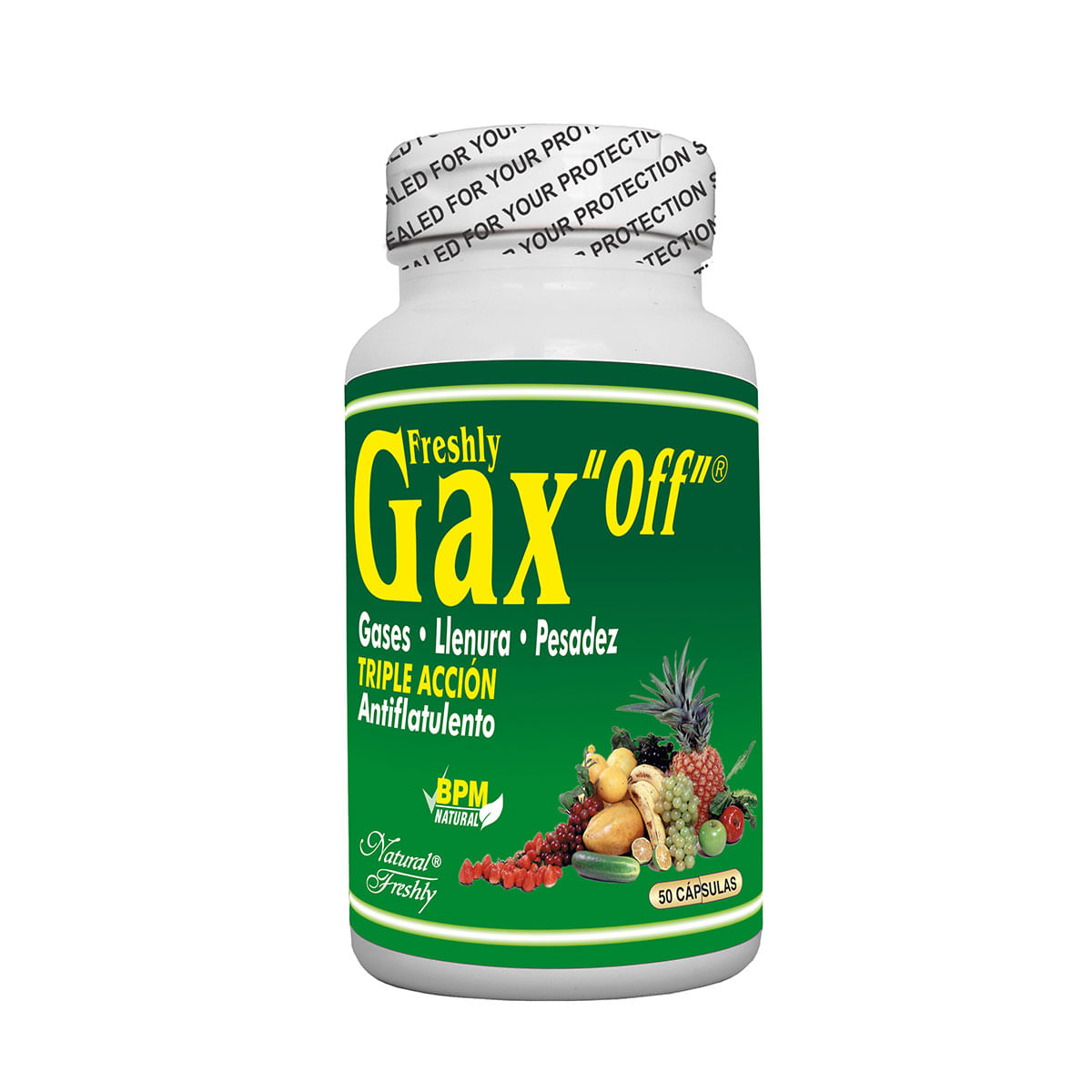 Gax Off Antiflatulento Natural Freshly Frasco X 50 Cápsulas.