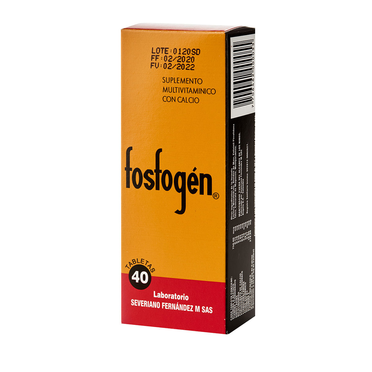 Suplemento Multivitamínico Fosfogén Severiano Caja X 40 Tabletas.