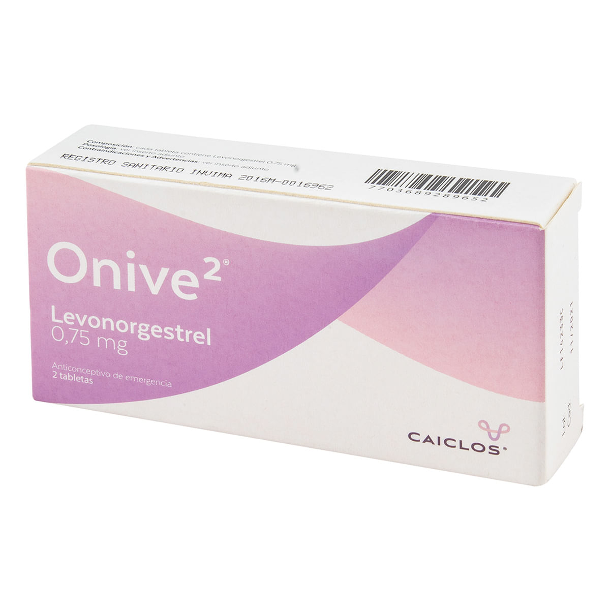 Onive-2 0.75 Mg Caiclos Caja X 2 Tabletas.