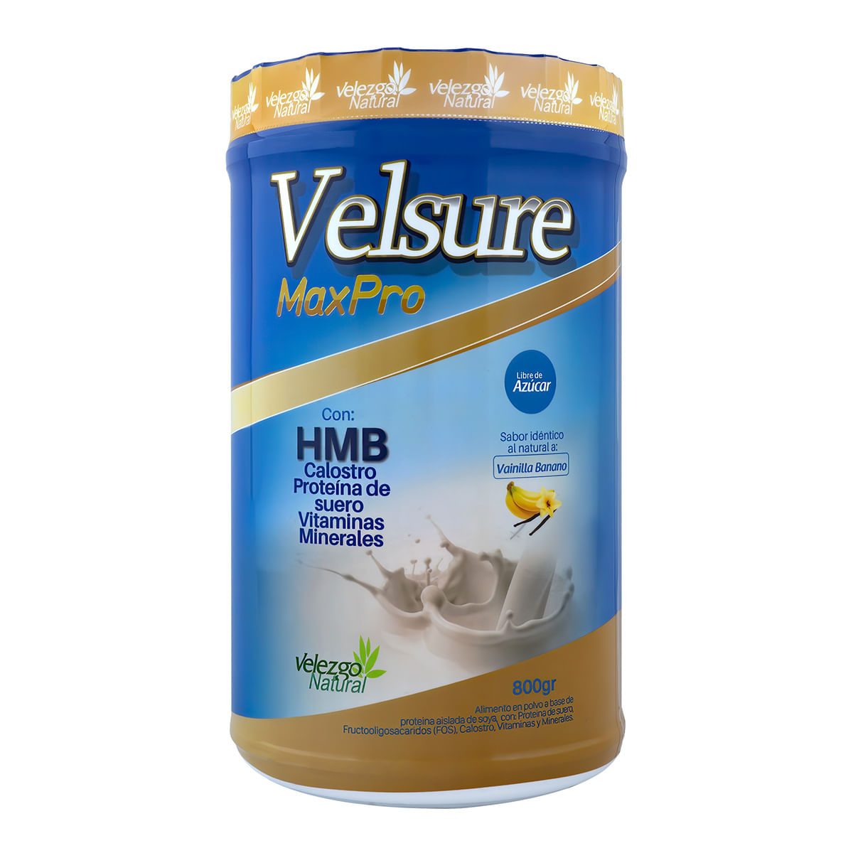 Alimento Velsure Max Pro Vainilla Banano Polvo Tarro X 800 G.