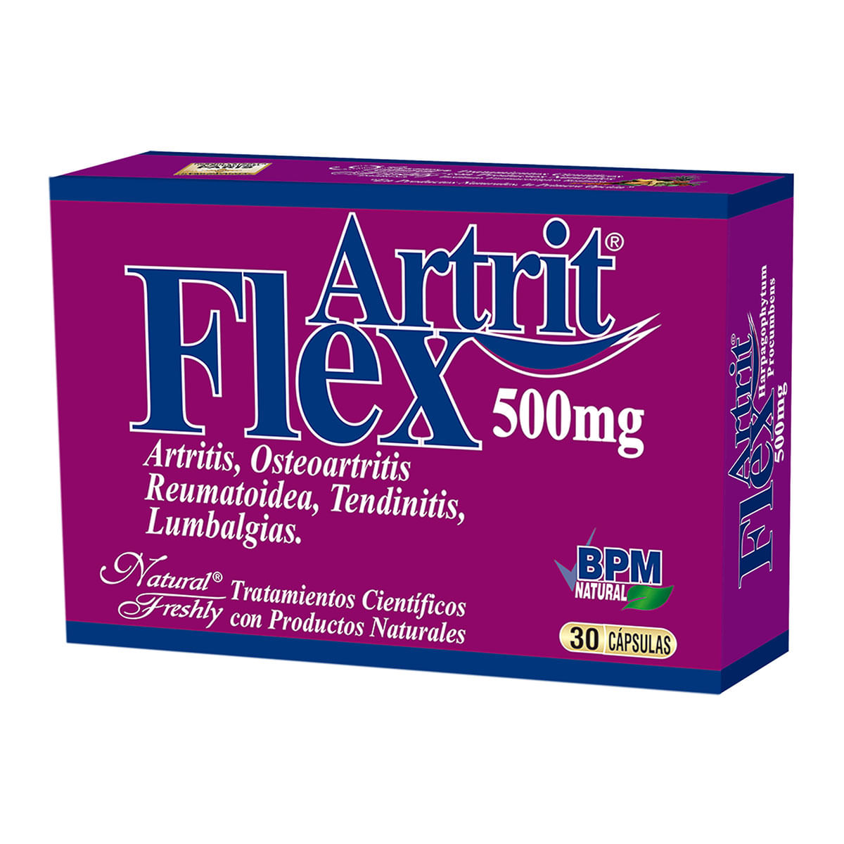 Flex Artrit 500 Mg Natural Freshly Caja X 30 Cápsulas.